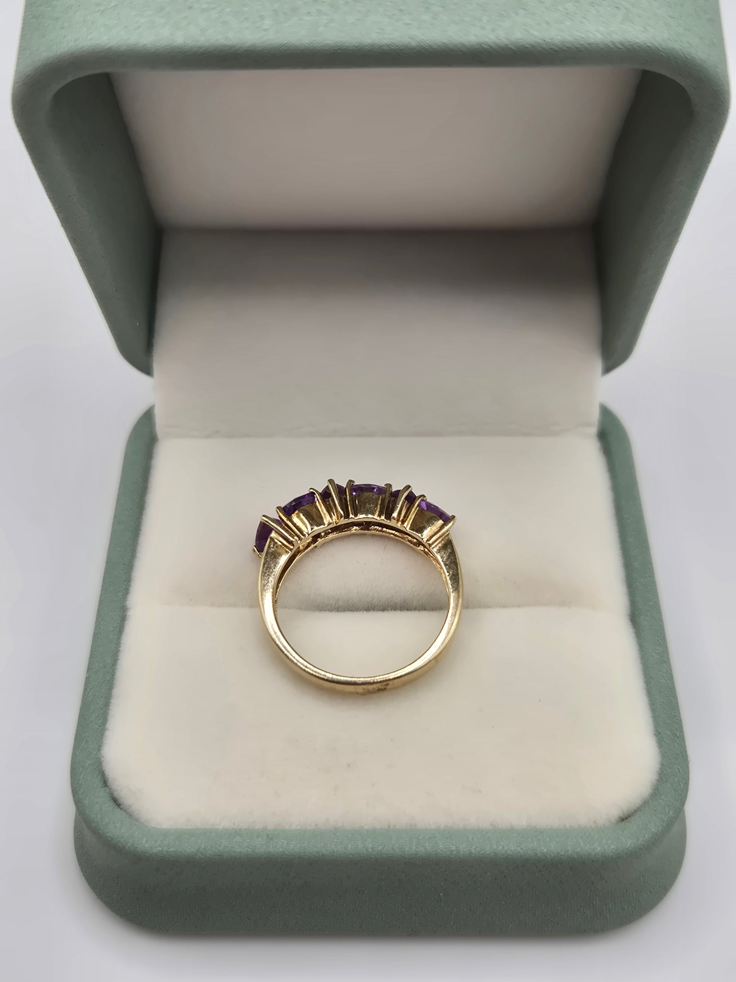 9ct gold amethyst ring