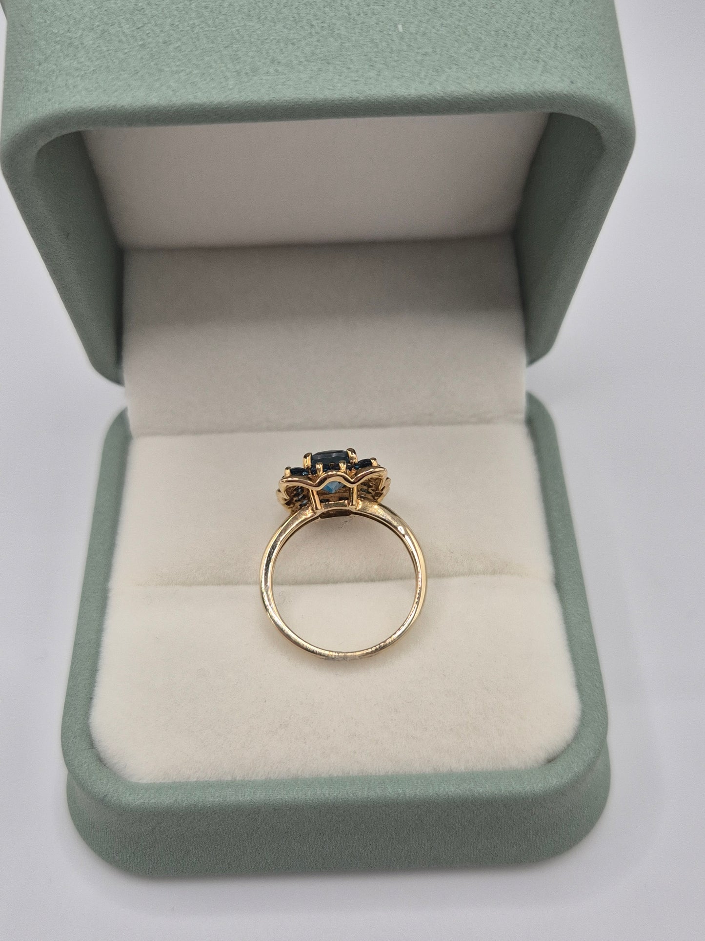 9ct gold blue topaz ring