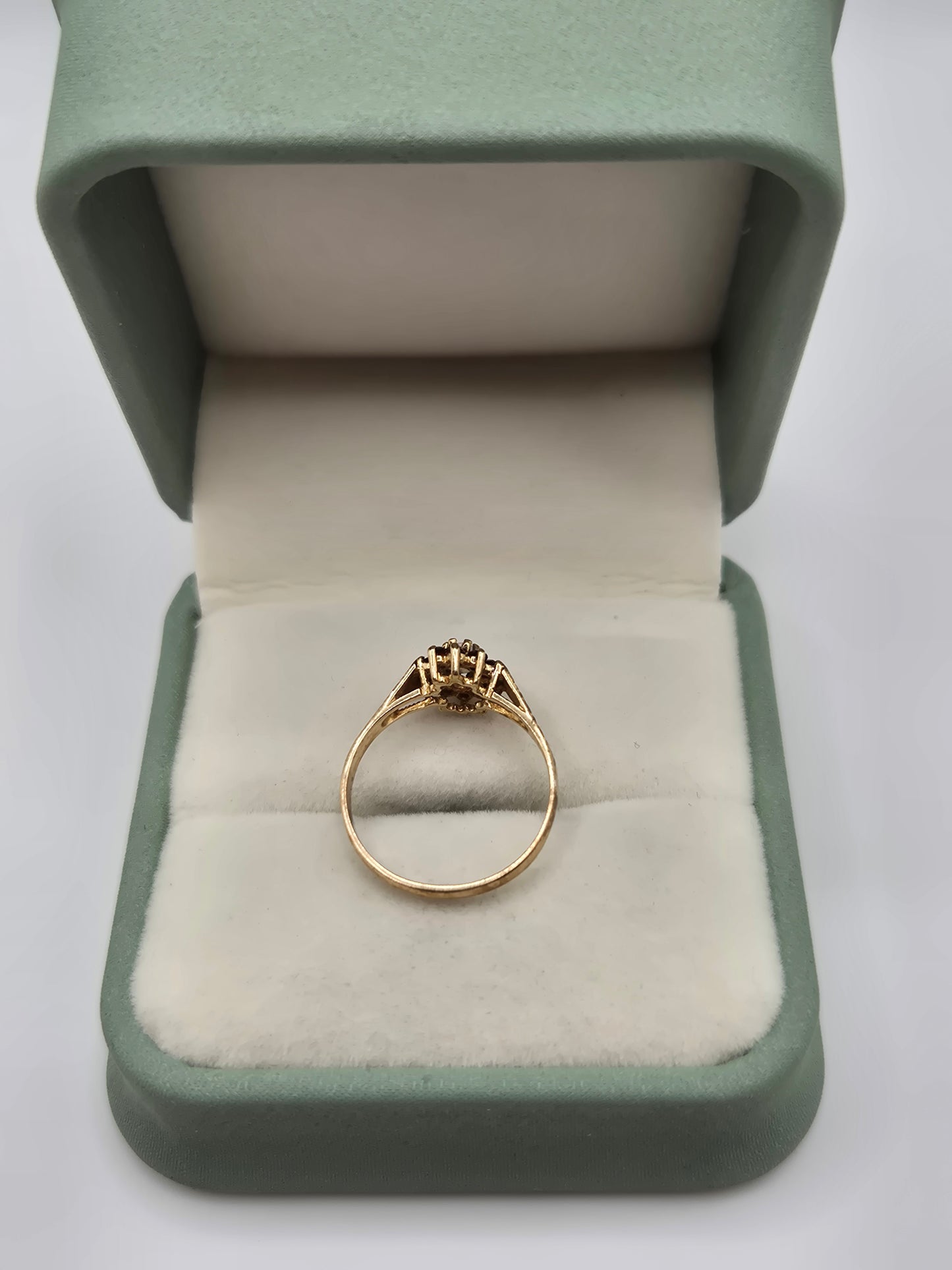 9ct gold opal and garnet ring