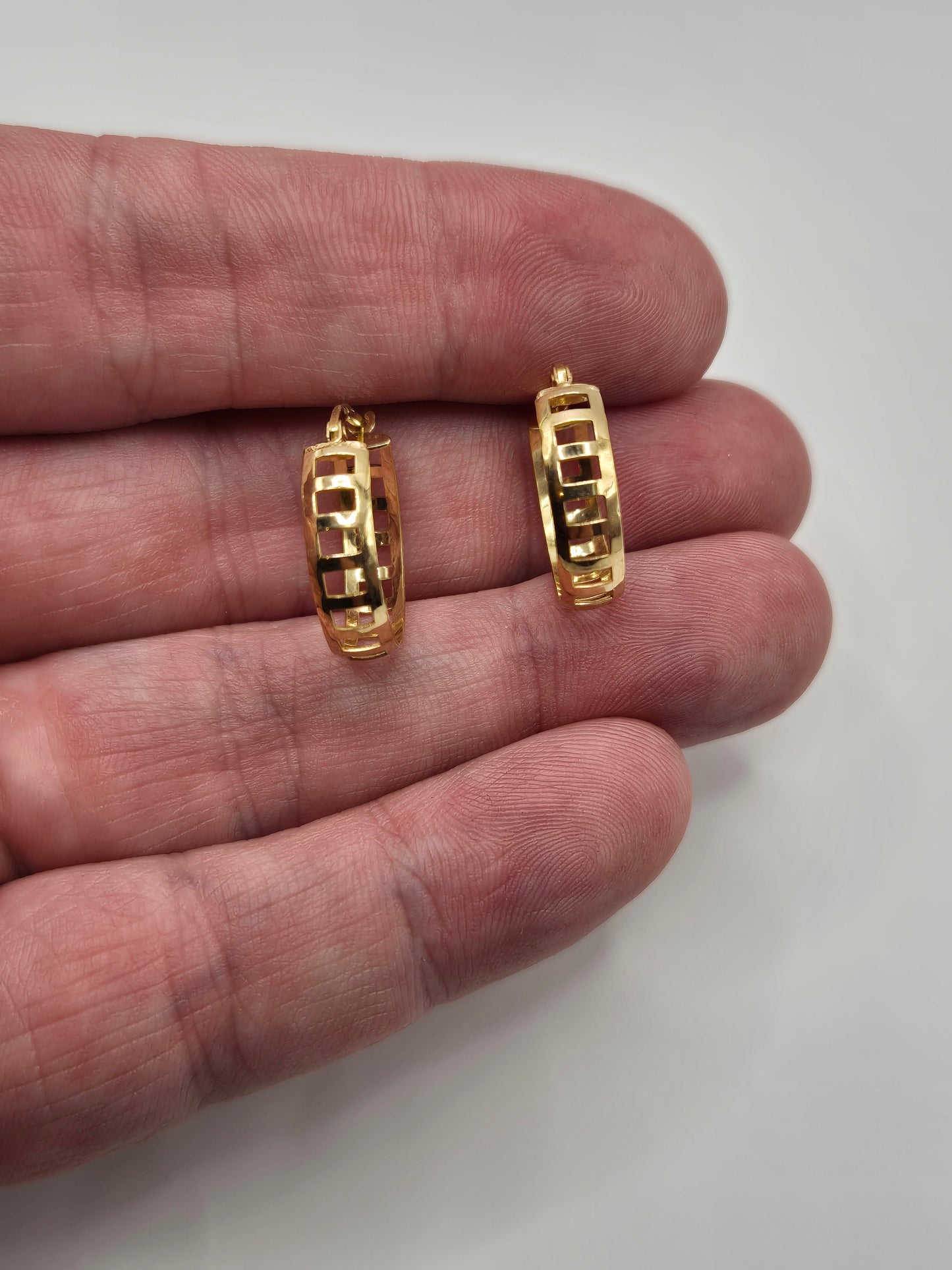 9ct gold ladder earrings