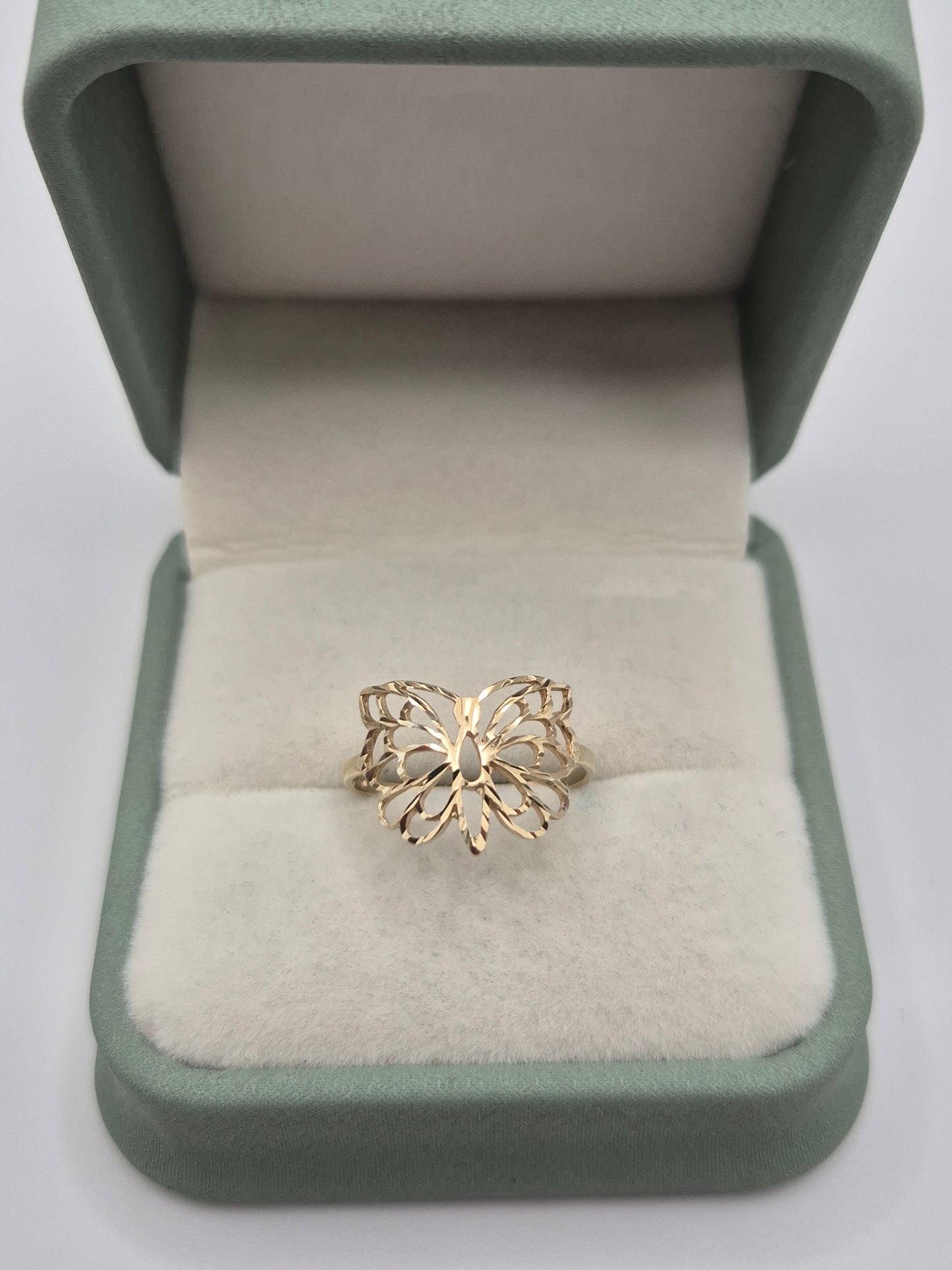 9ct gold butterfly ring