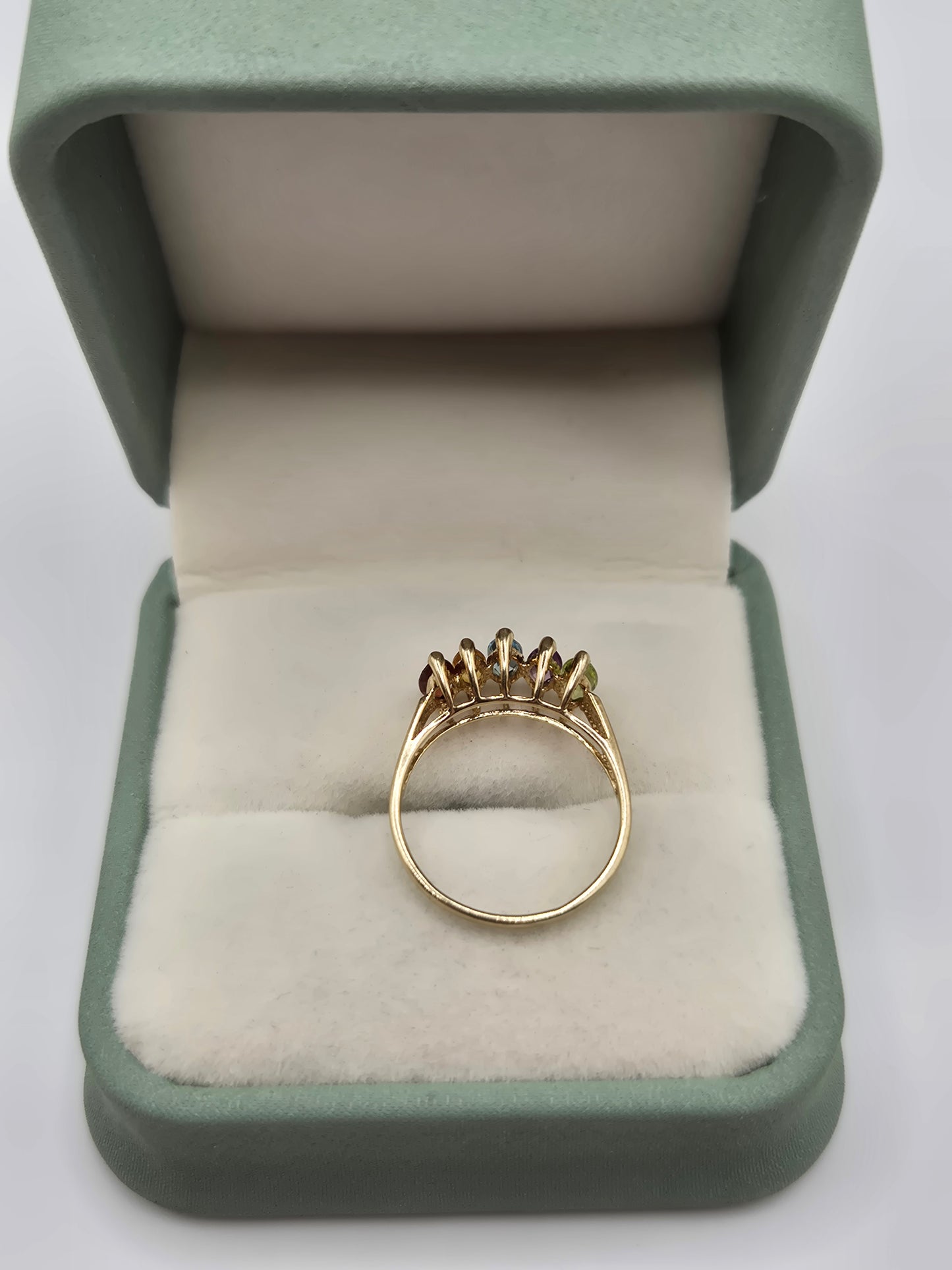 9ct gold multigem ring