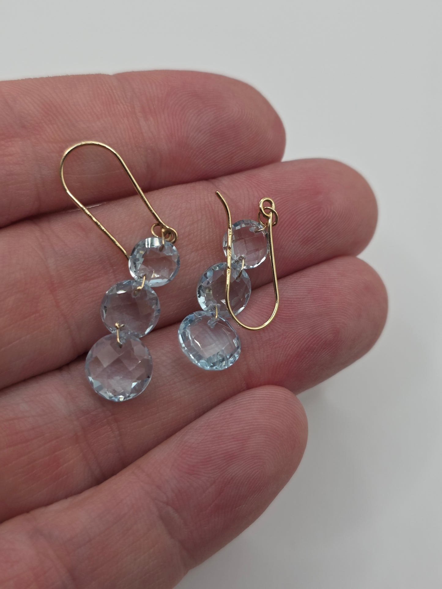 9ct gold topaz earrings