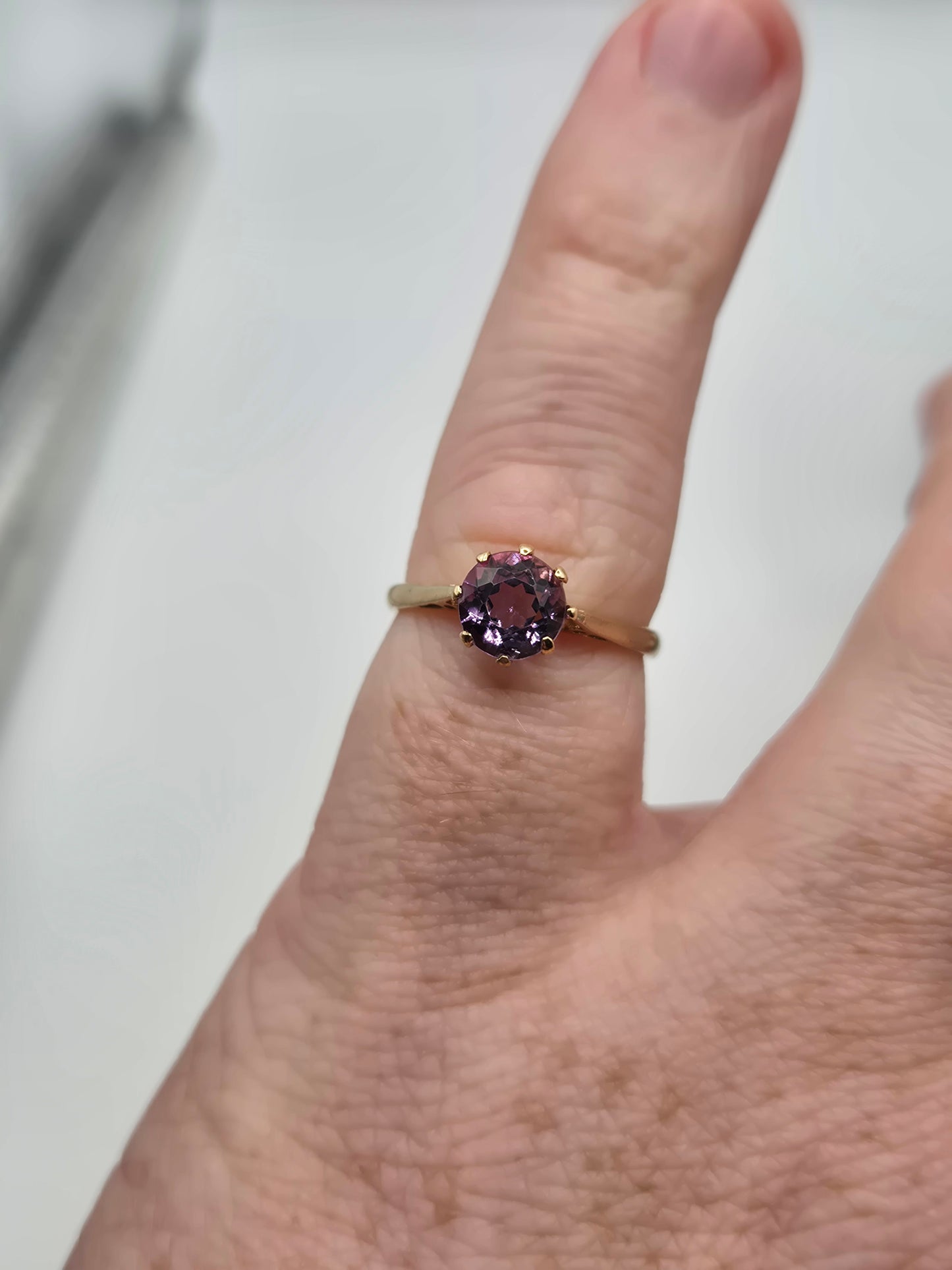 9ct gold amethyst ring