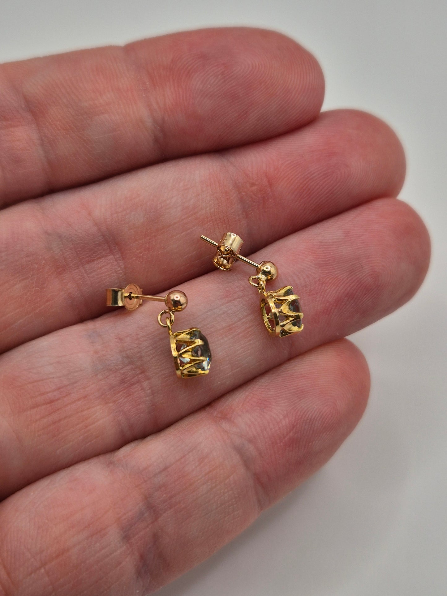 9ct gold topaz earrings