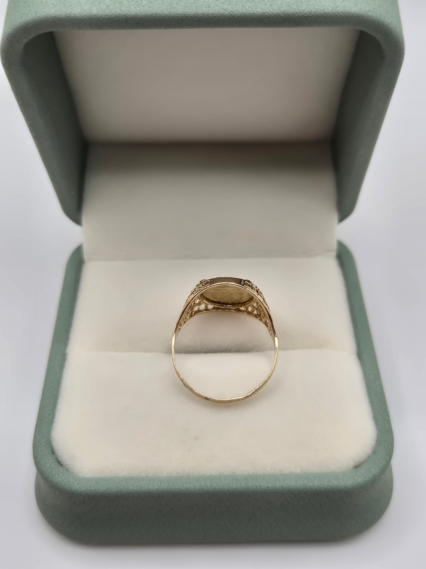 9ct gold coin ring