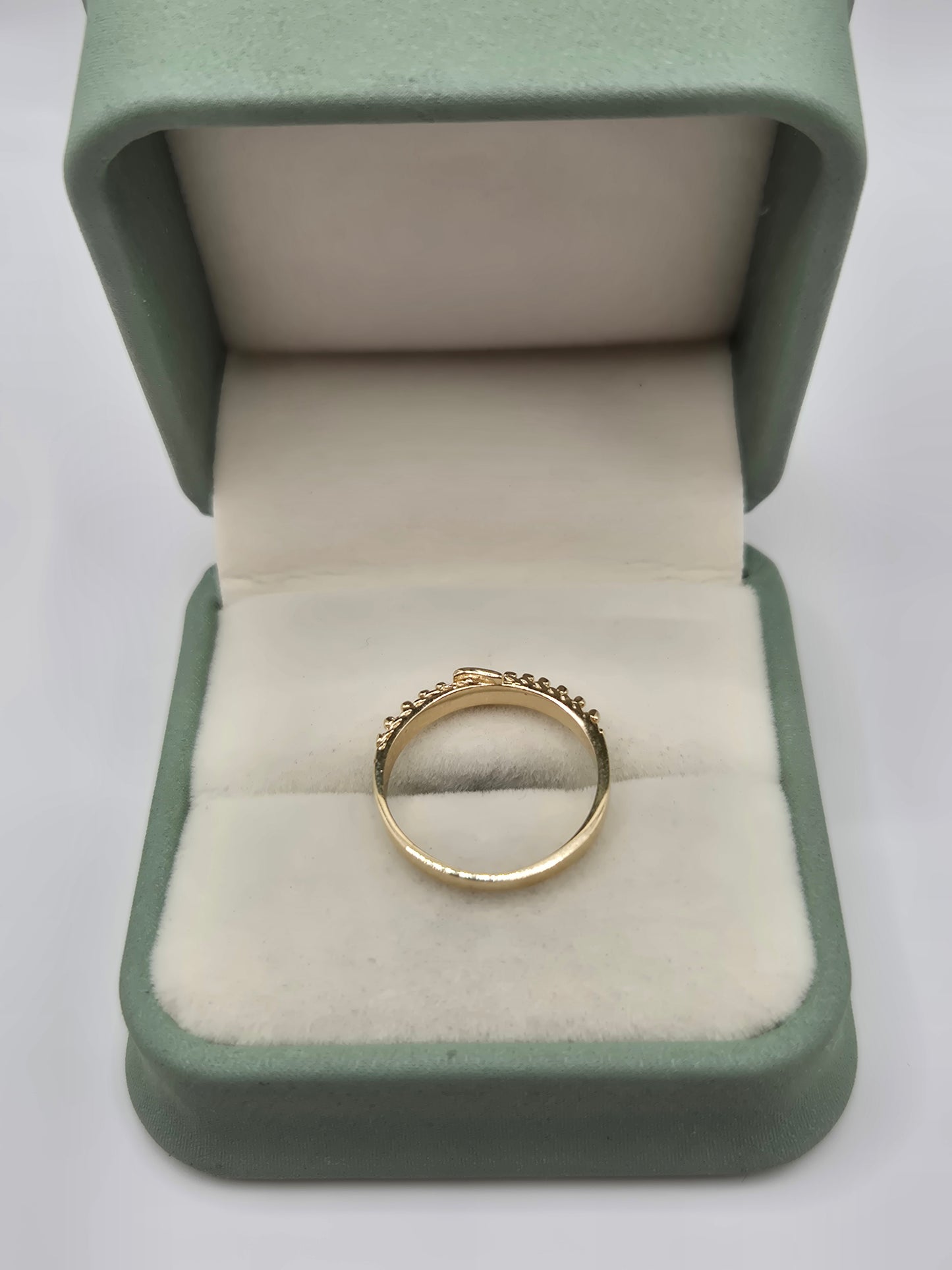 9ct gold buckle keeper ring