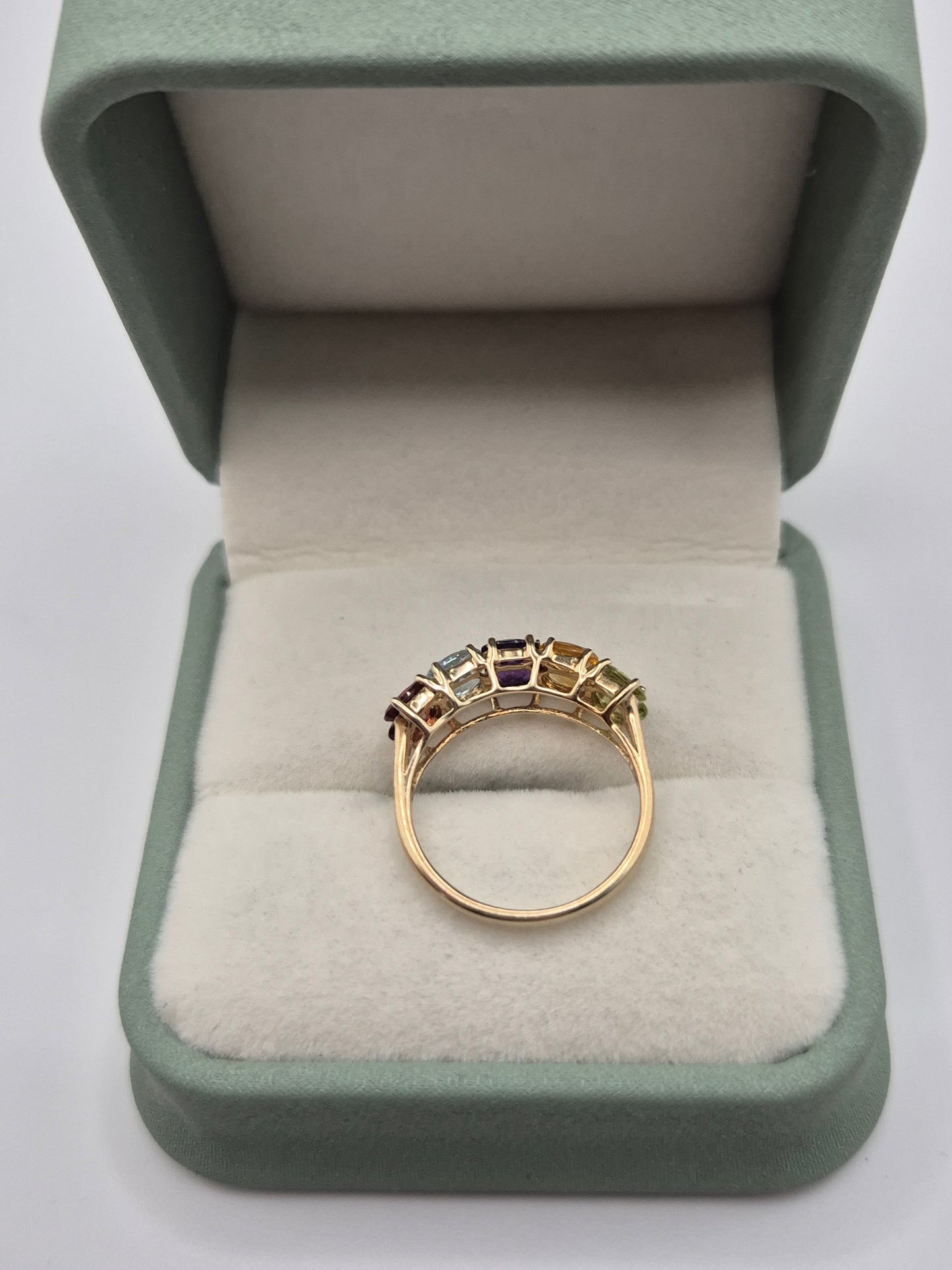 9ct gold multigem ring