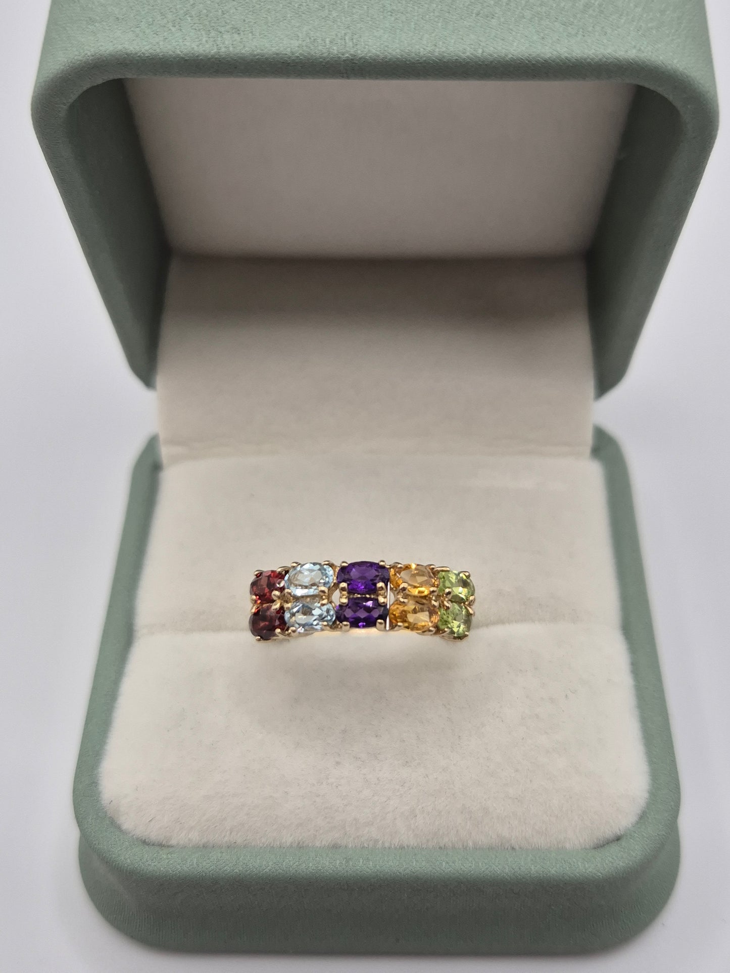 9ct gold multigem ring