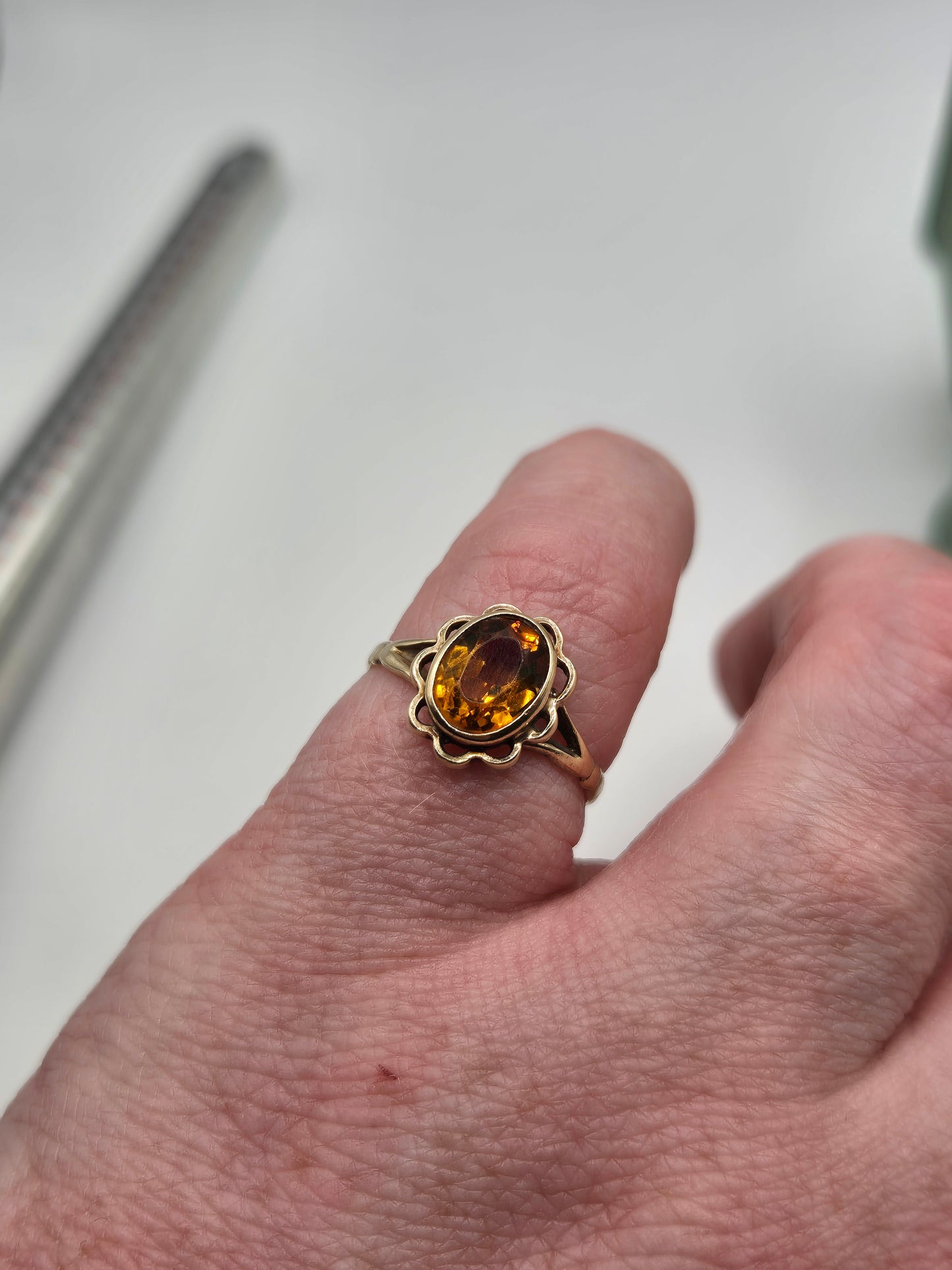 9ct gold citrine ring
