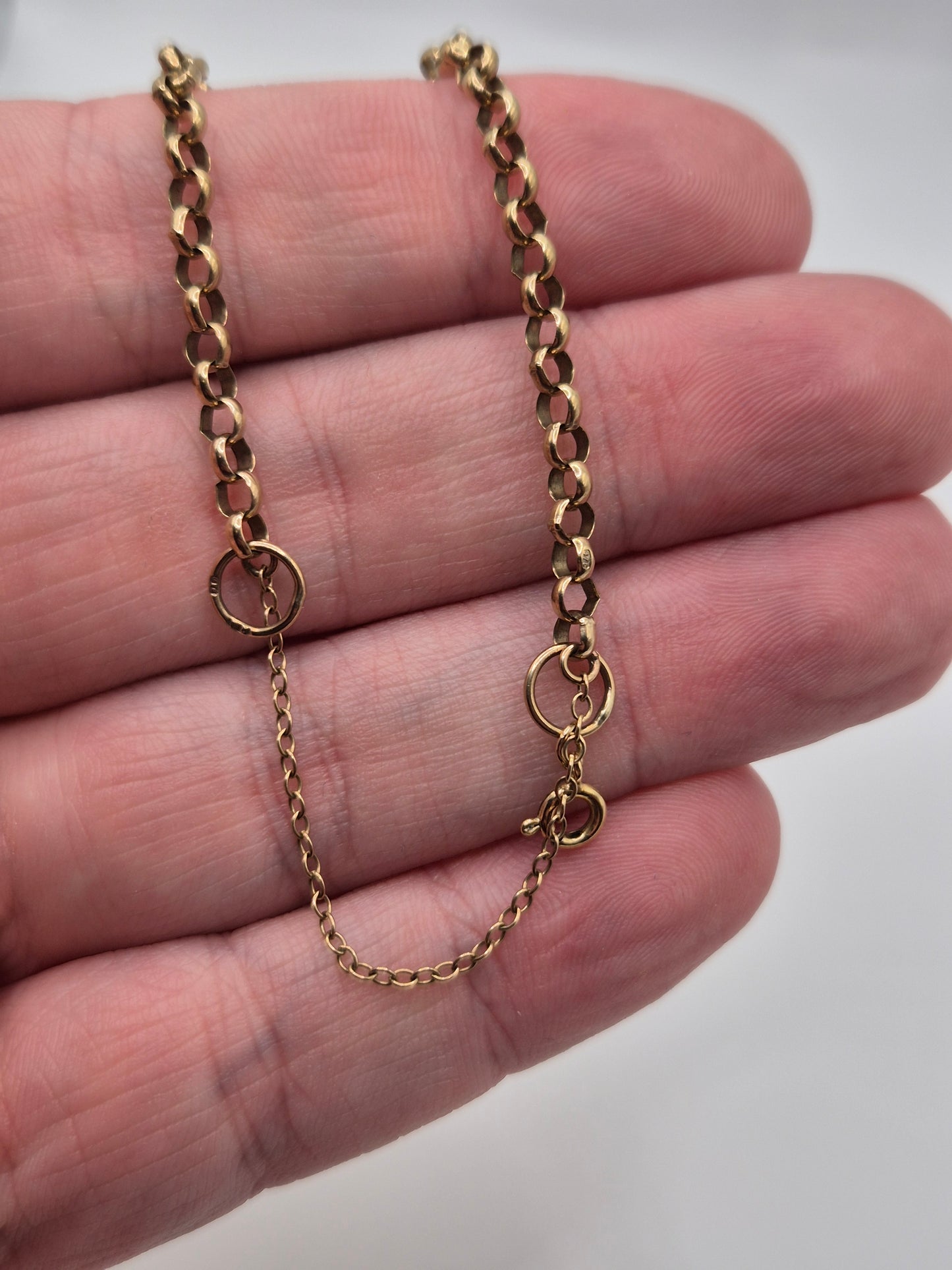 9ct gold belcher bracelet
