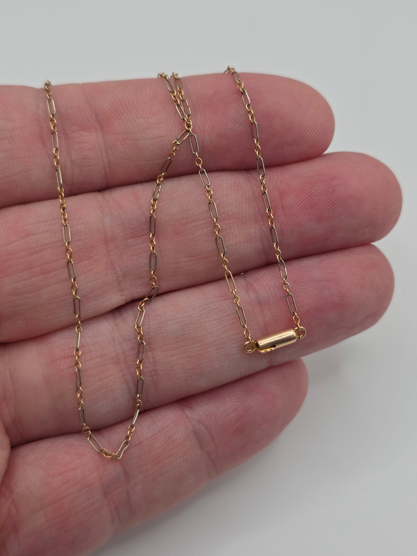 Antique 15ct two tone gold chain (4)