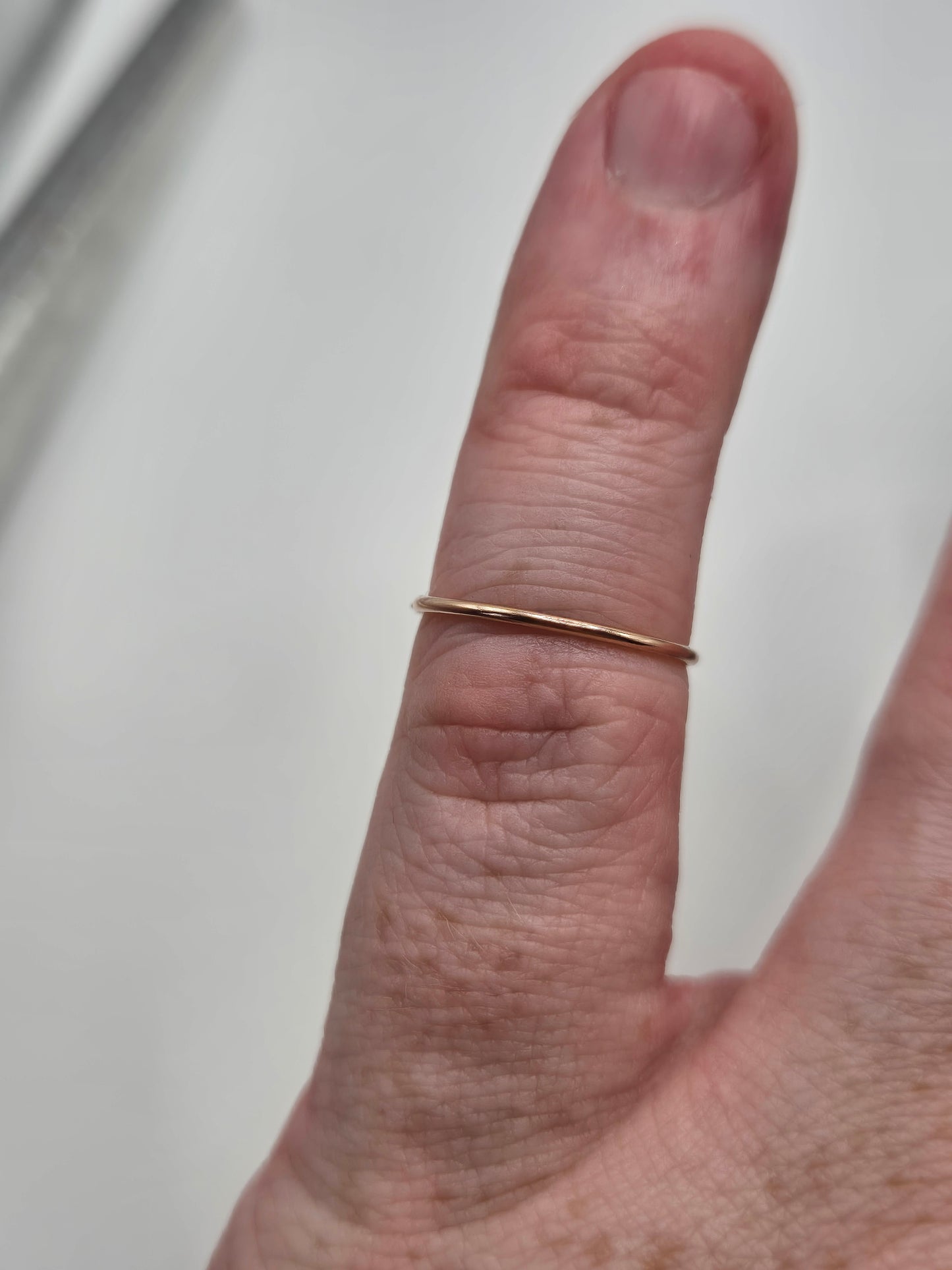 9ct rose gold stacking band ring