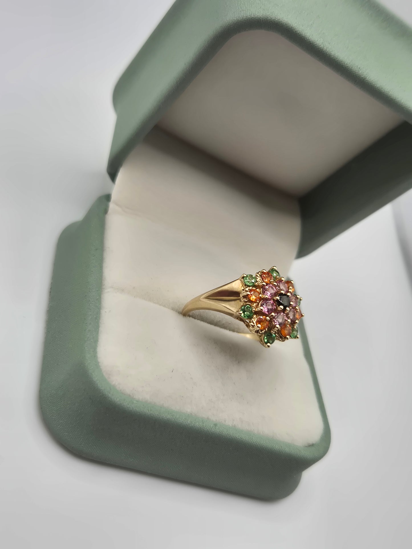 9ct gold multigem ring