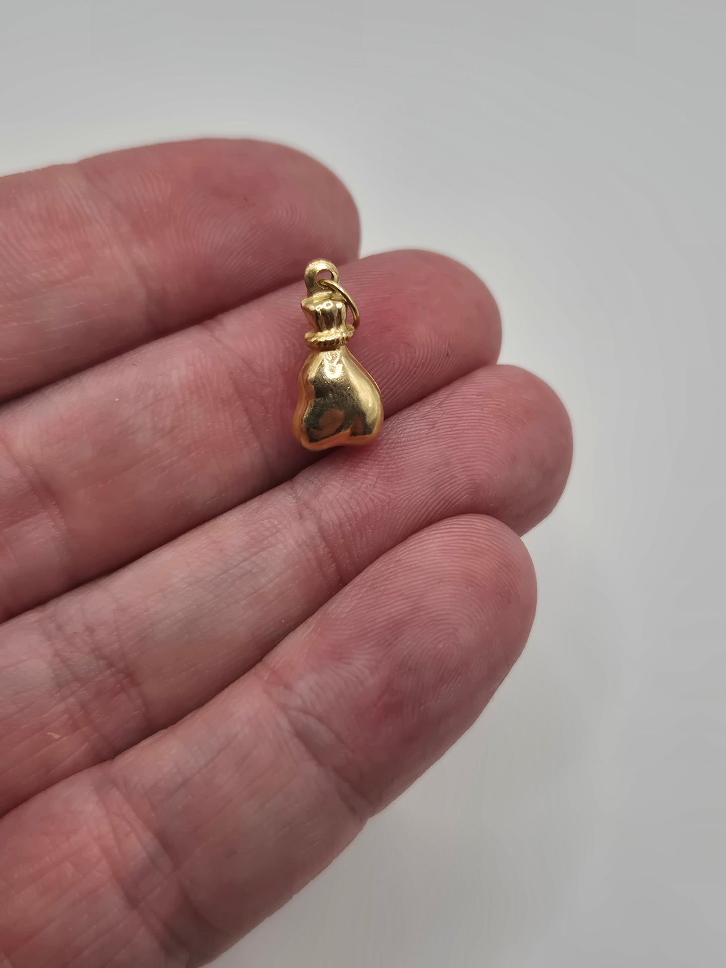 9ct gold money pouch charm