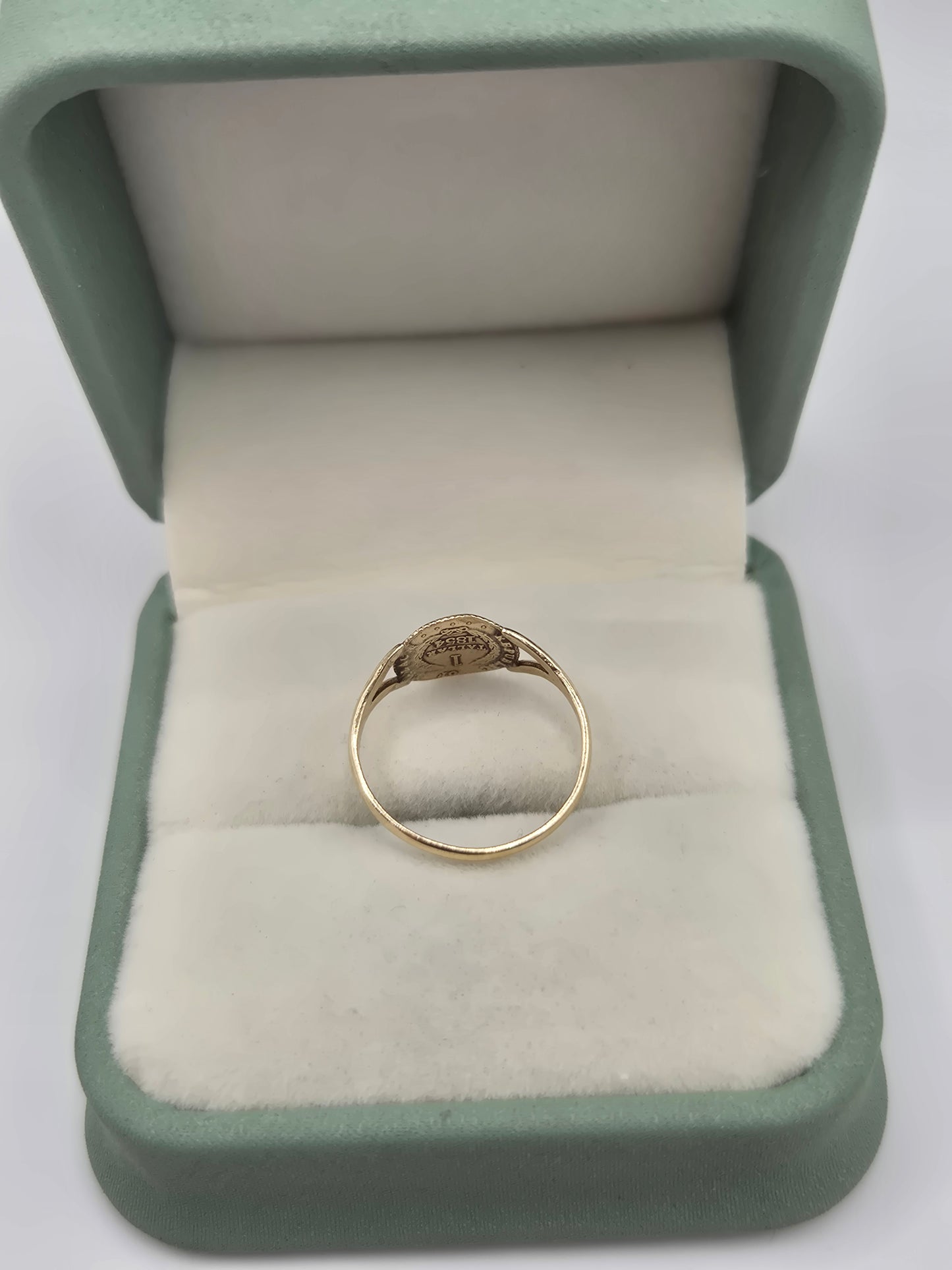 9ct gold coin ring