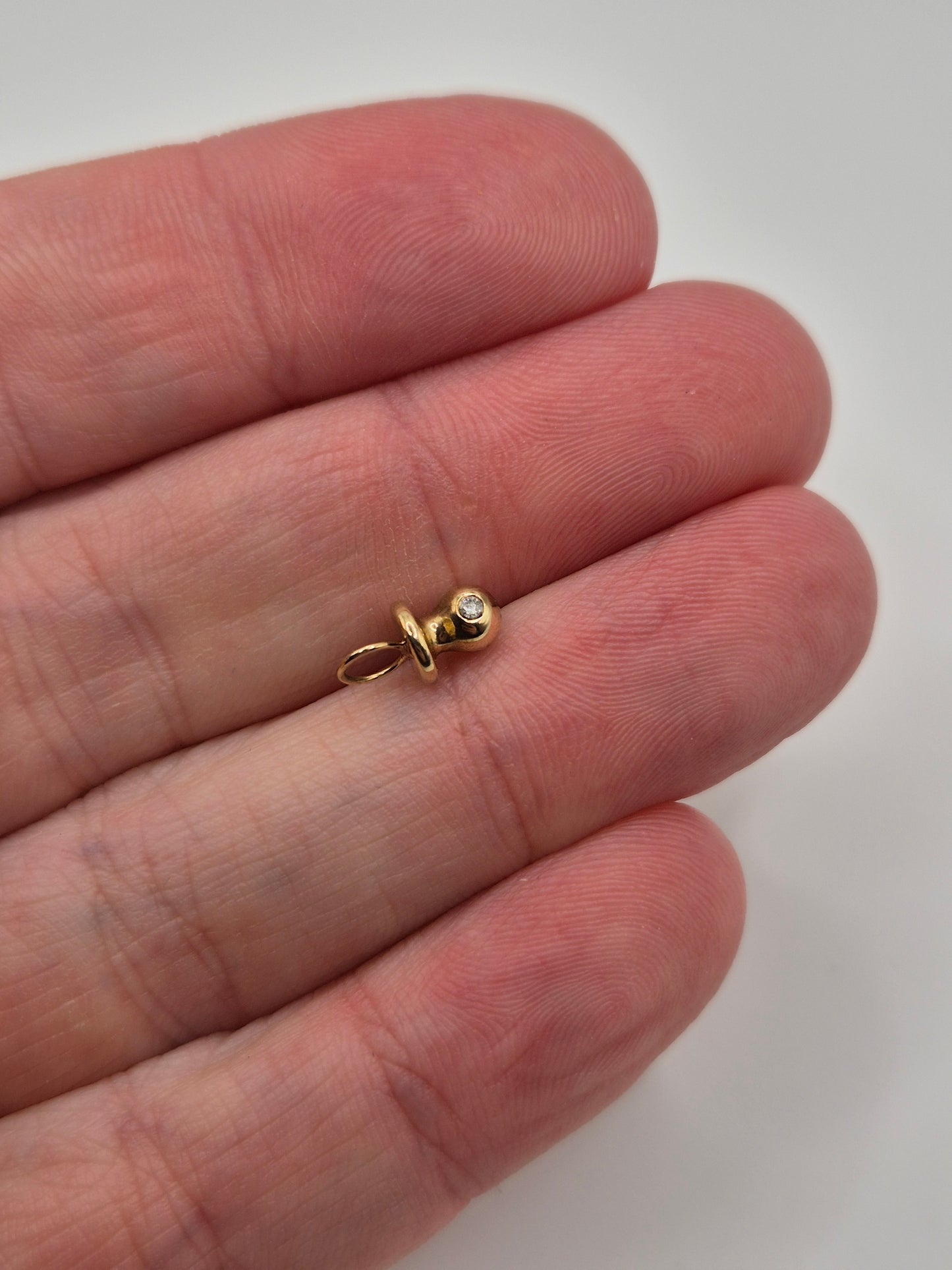 9ct gold diamond dummy charm