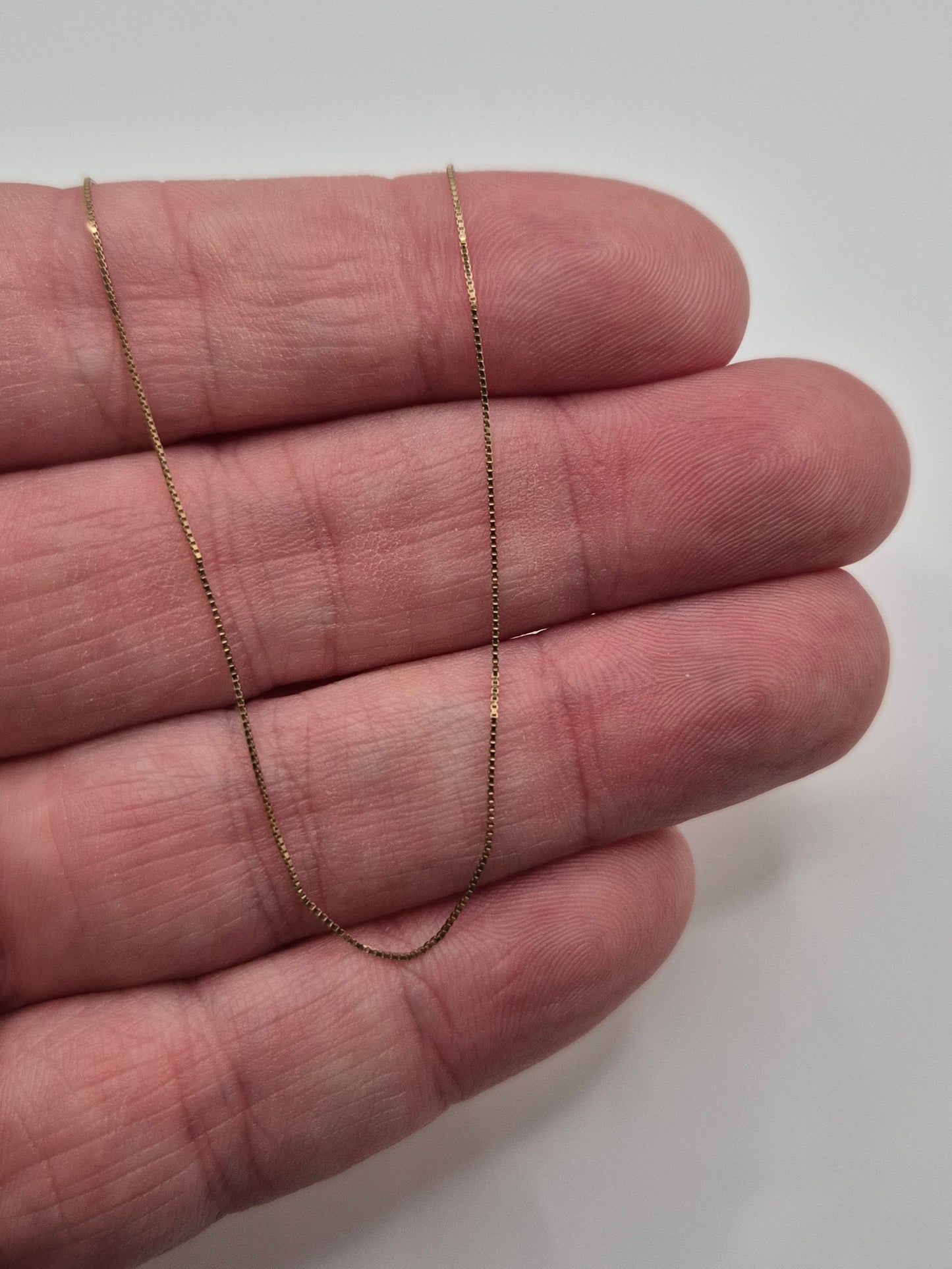 9ct gold box link chain