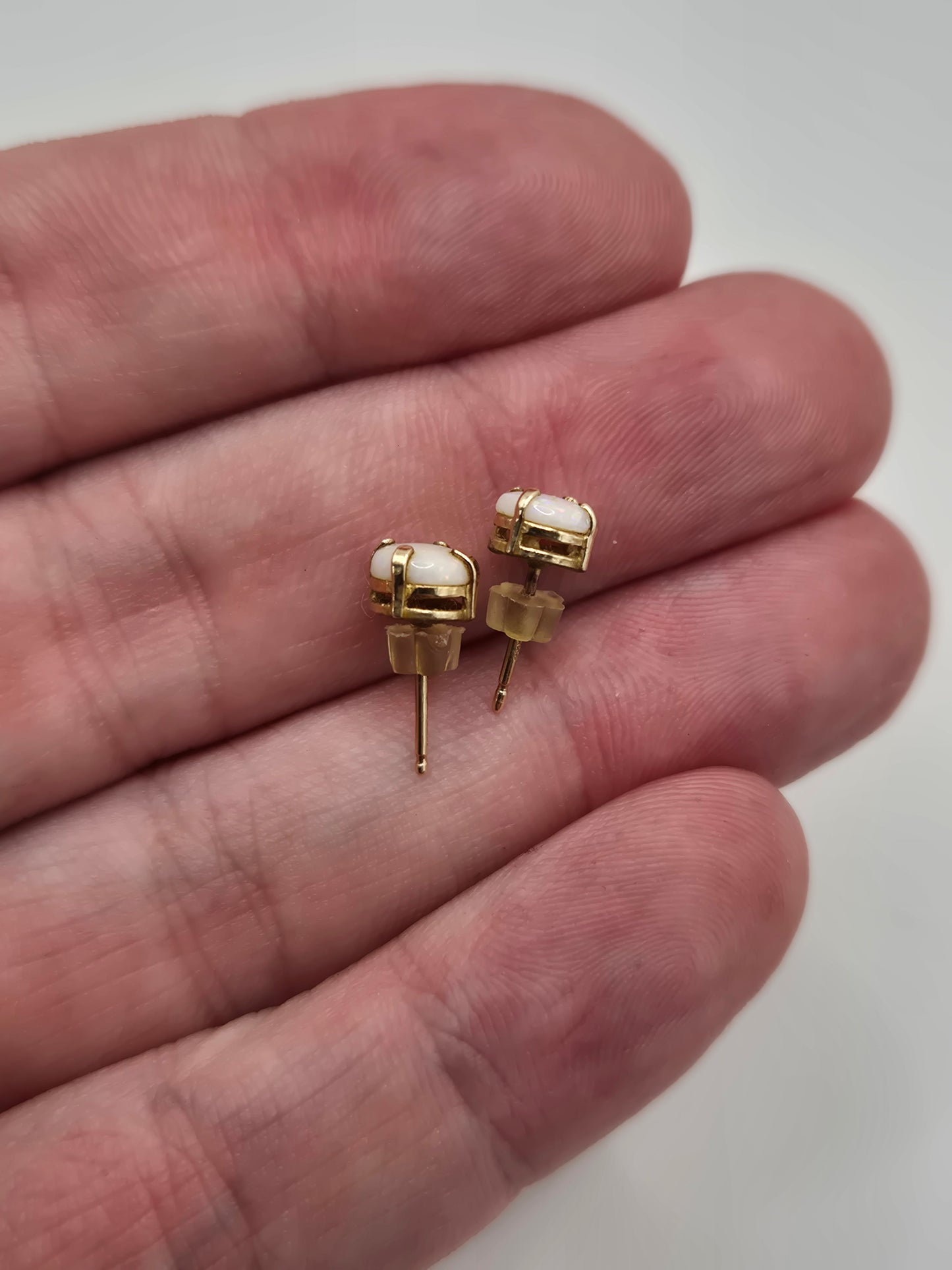 9ct gold opal earrings