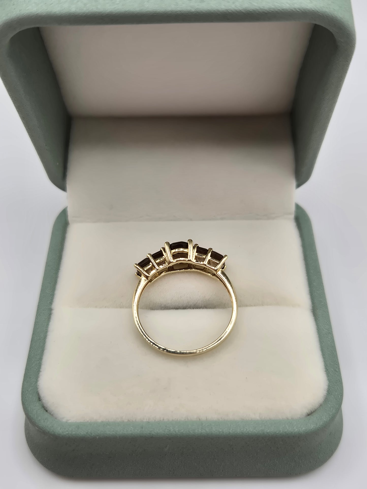 9ct gold smokey quartz ring