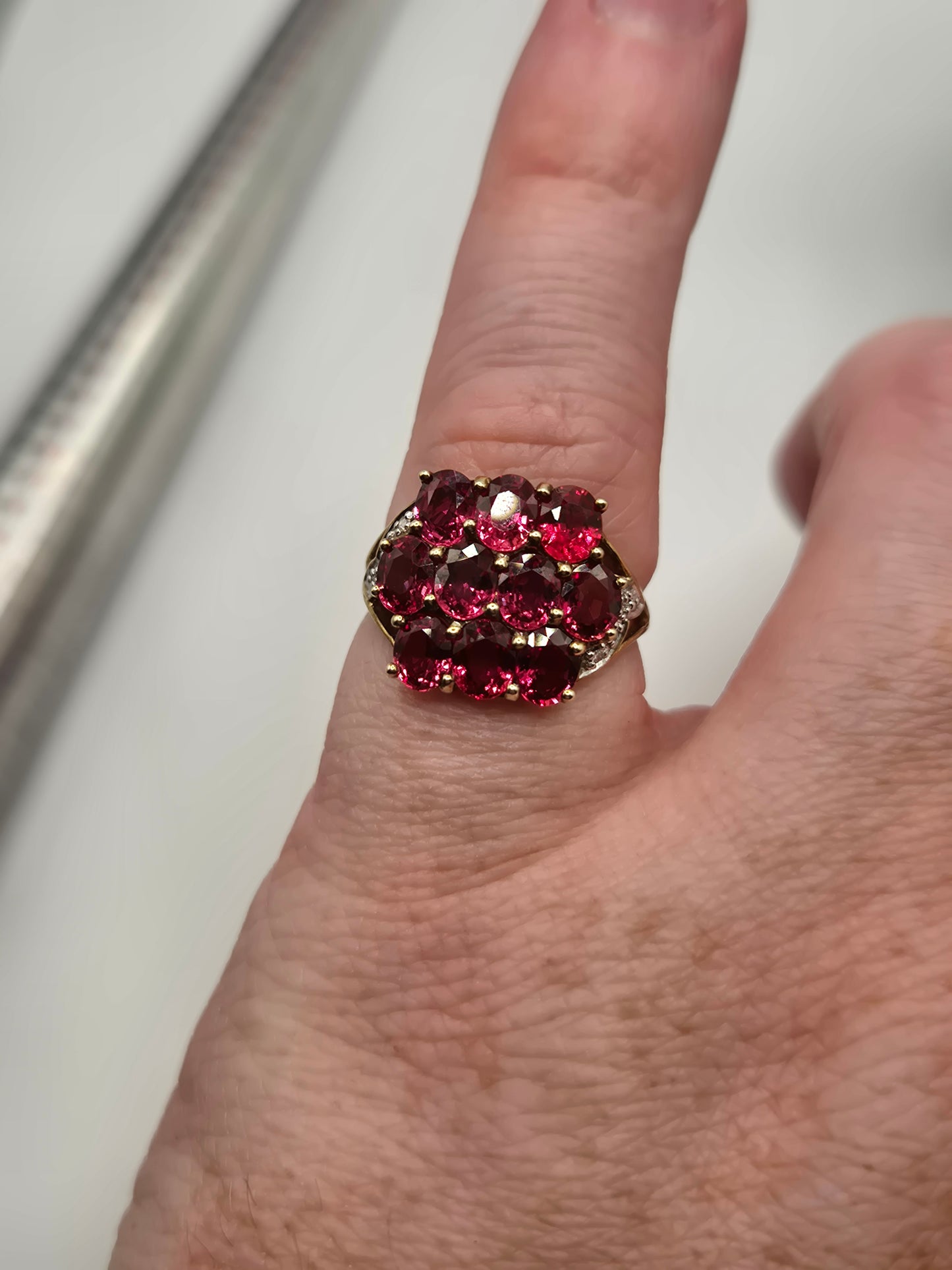 9ct gold fancy sapphire and diamond ring