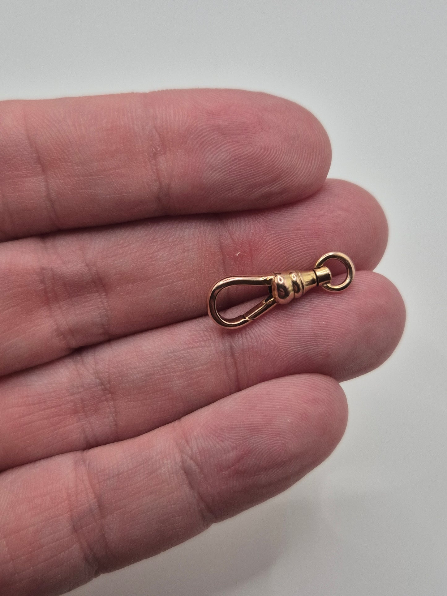 9ct rose gold swivel dog clip (3)