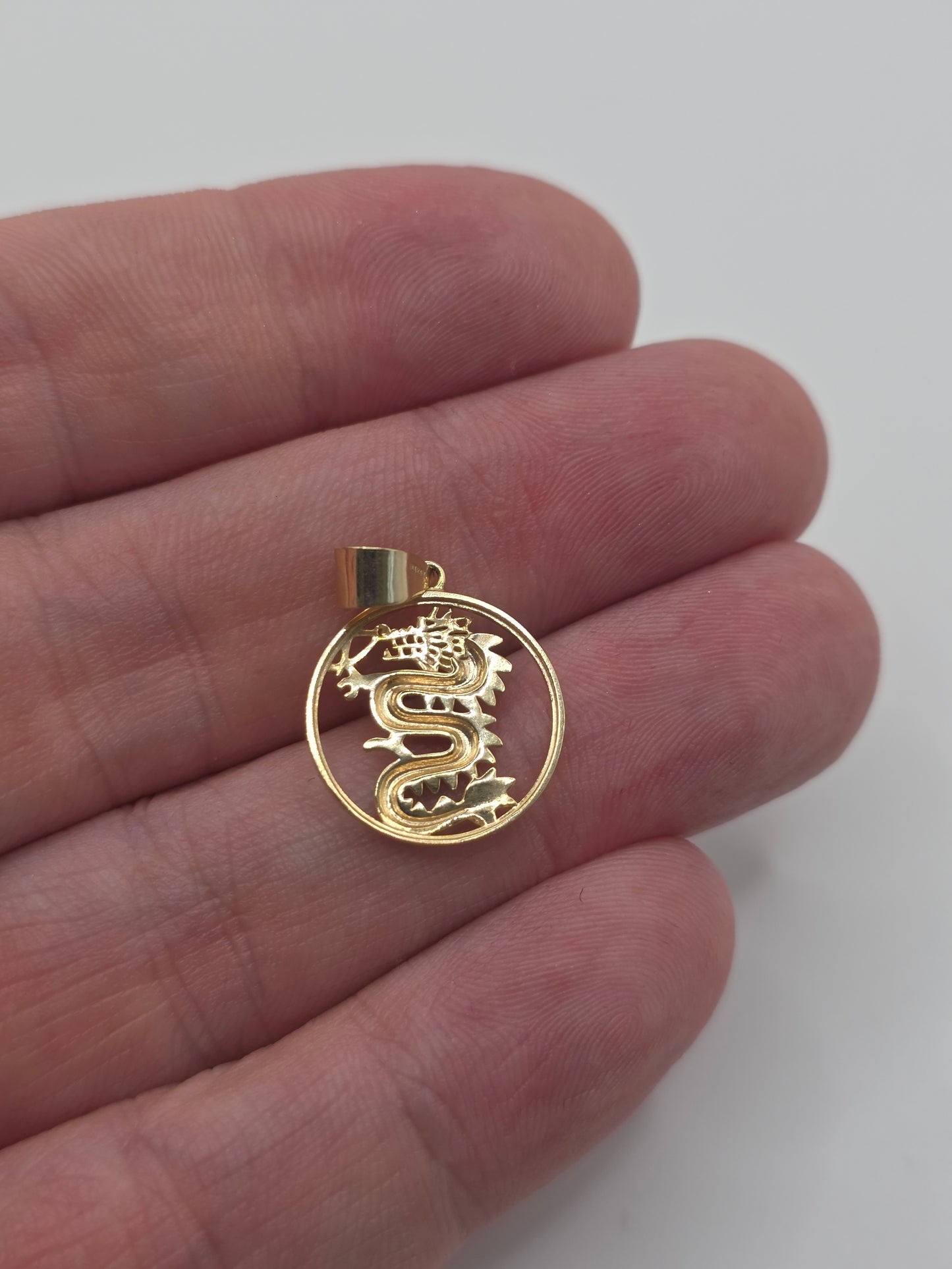 9ct gold dragon pendant