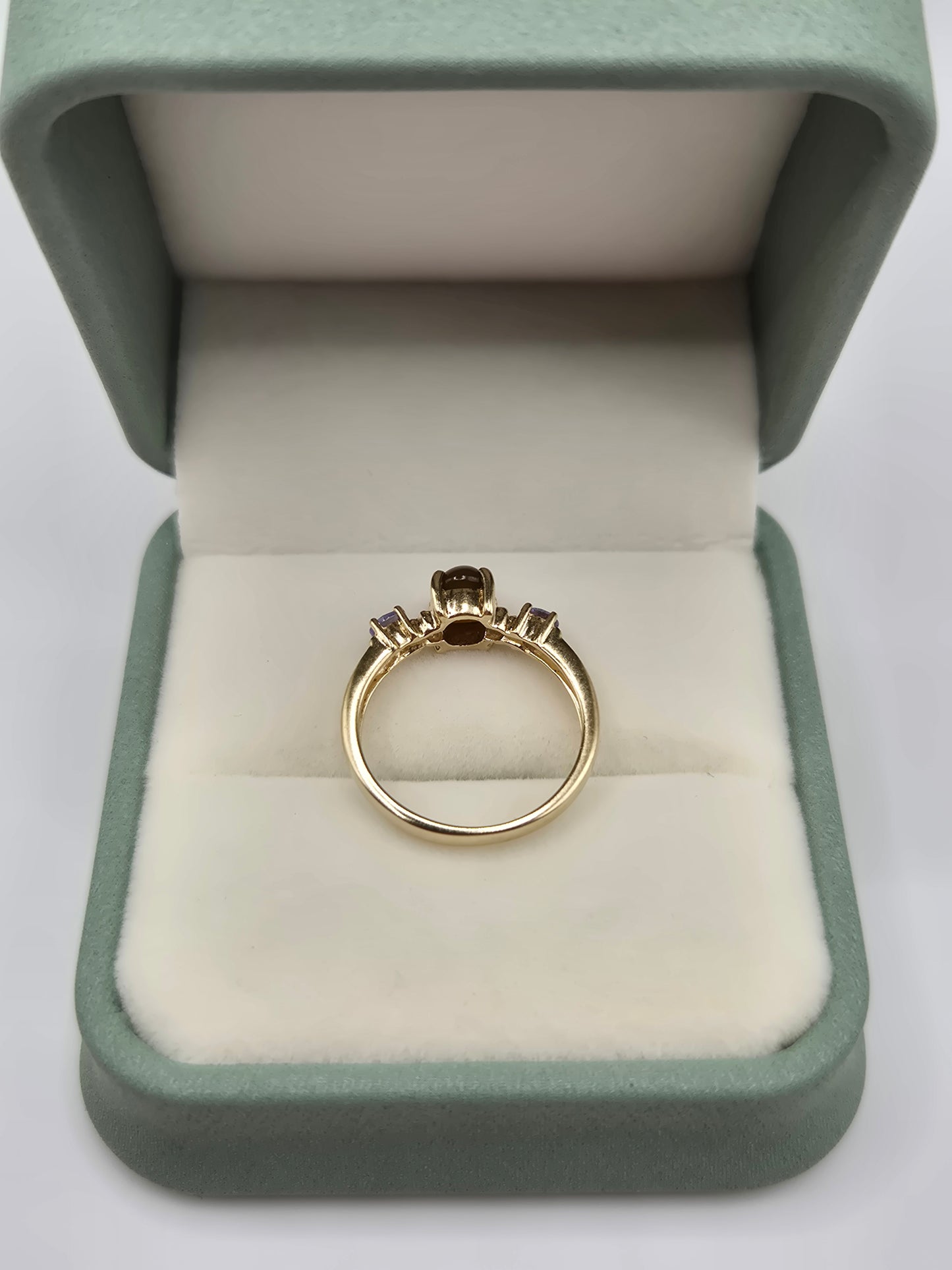 9ct gold gemstone and tanzanite ring