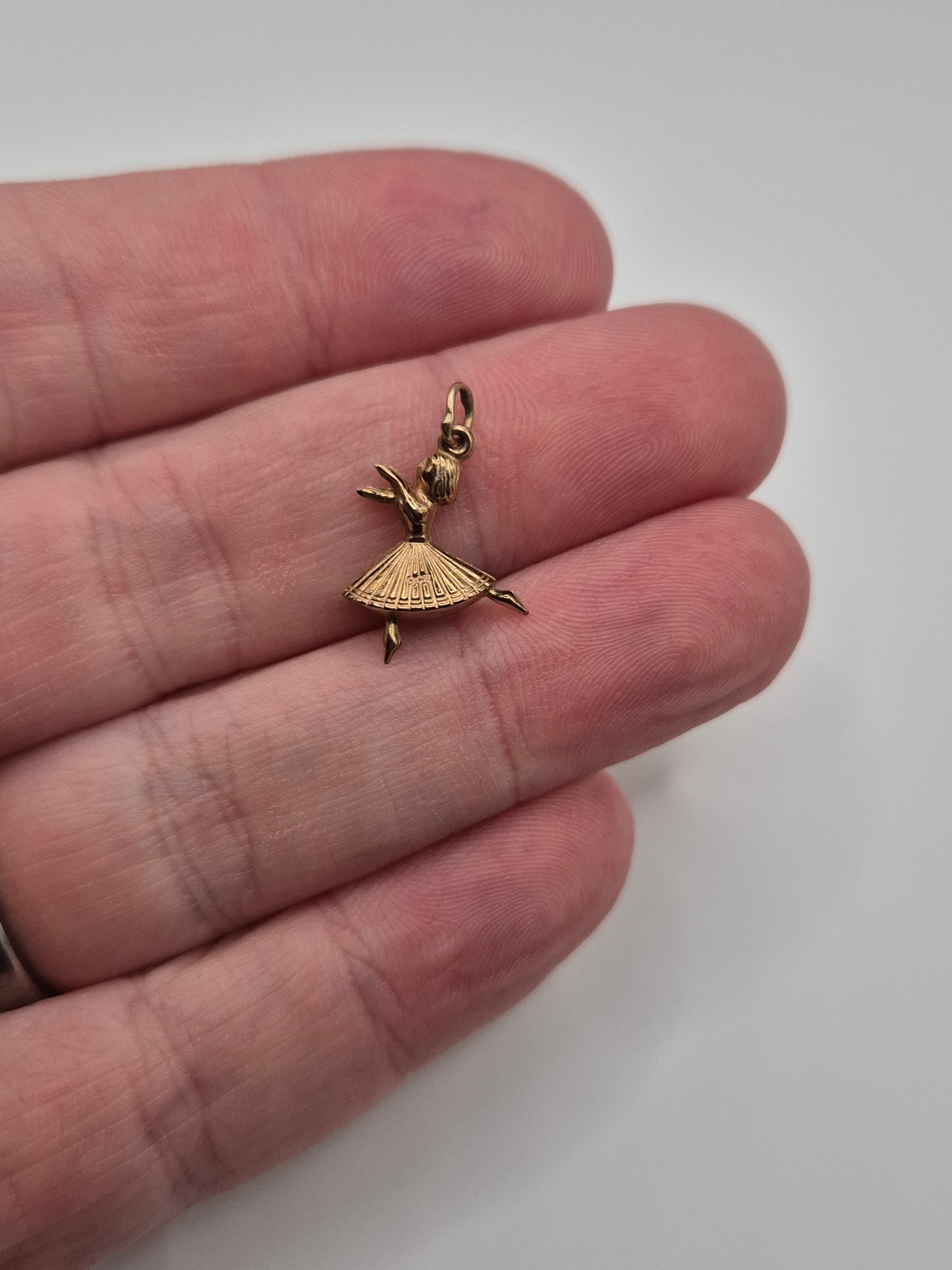9ct gold ballerina charm