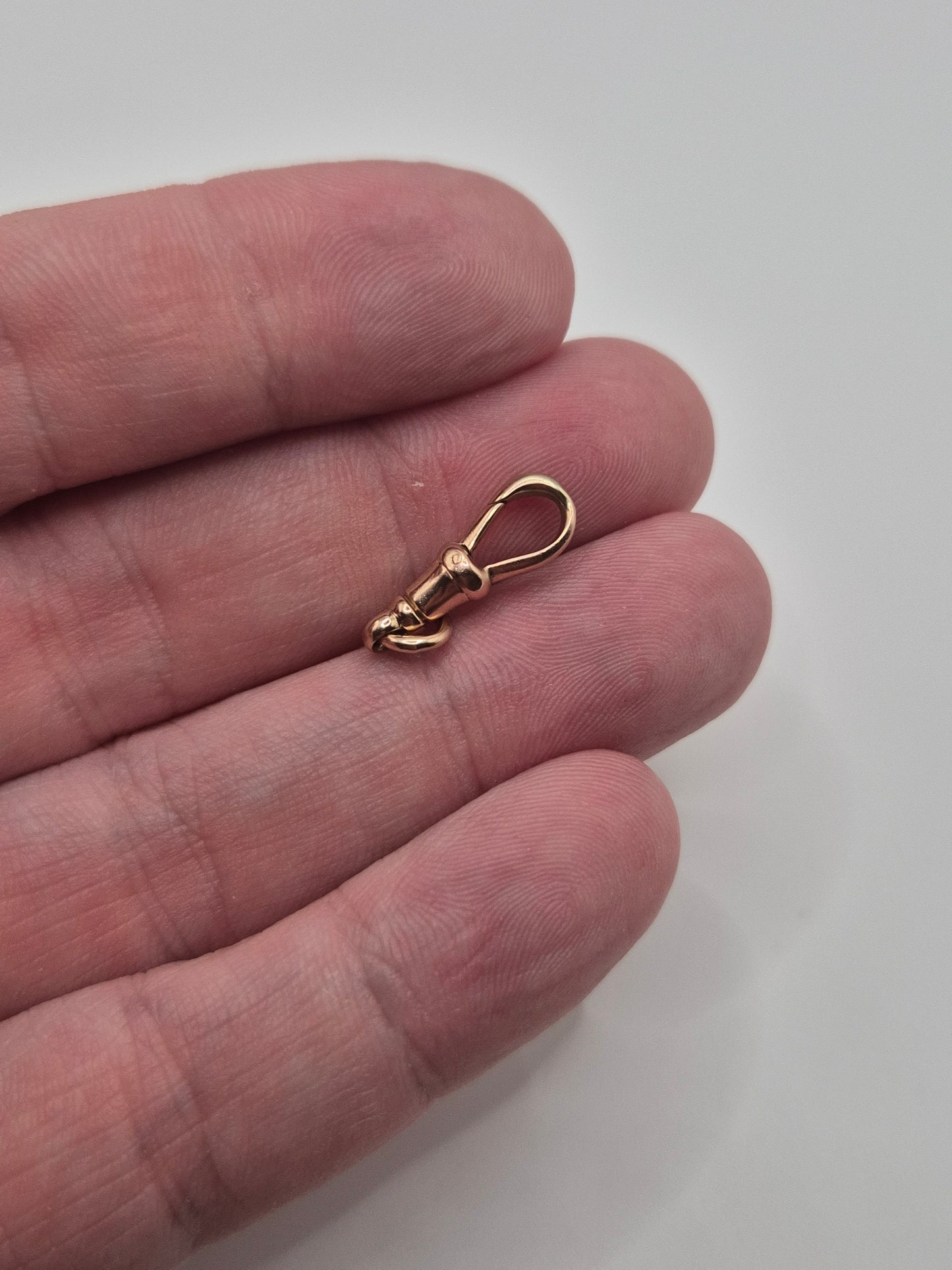 9ct rose gold dog clip (10)