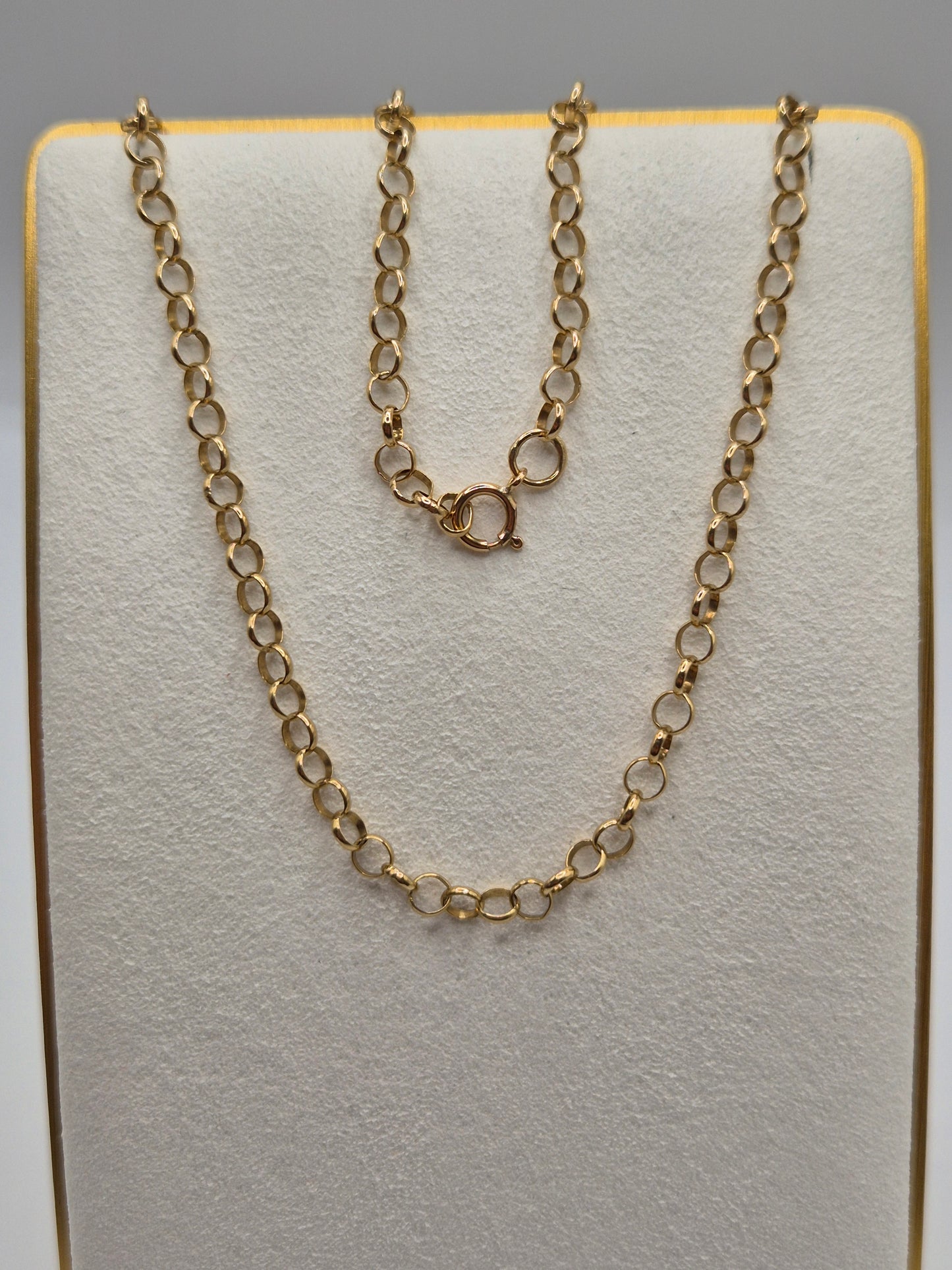 9ct gold belcher chain (8)
