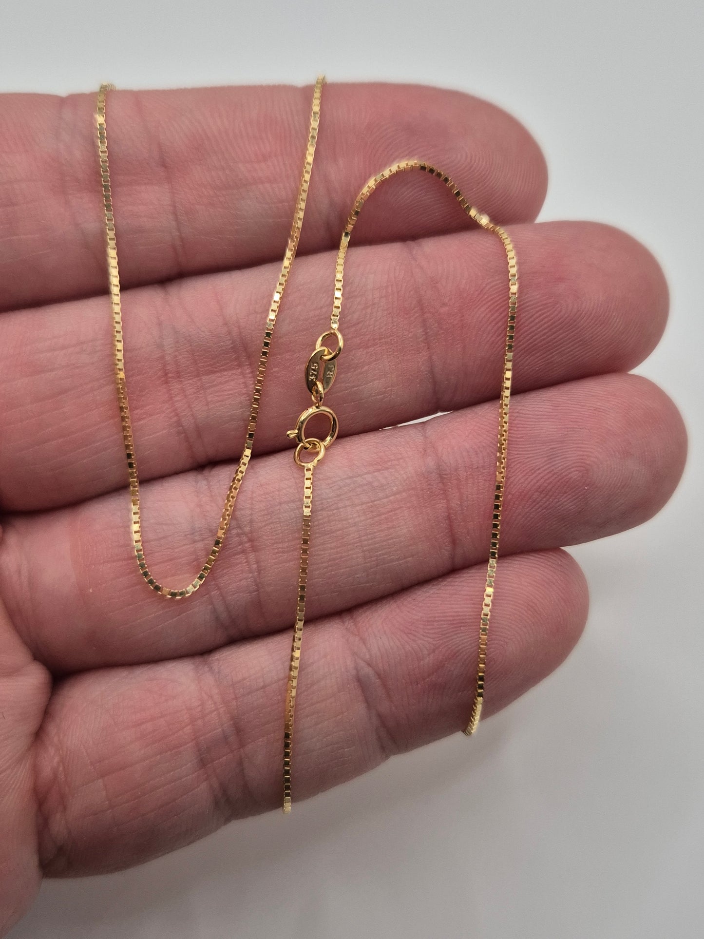 9ct gold box link chain