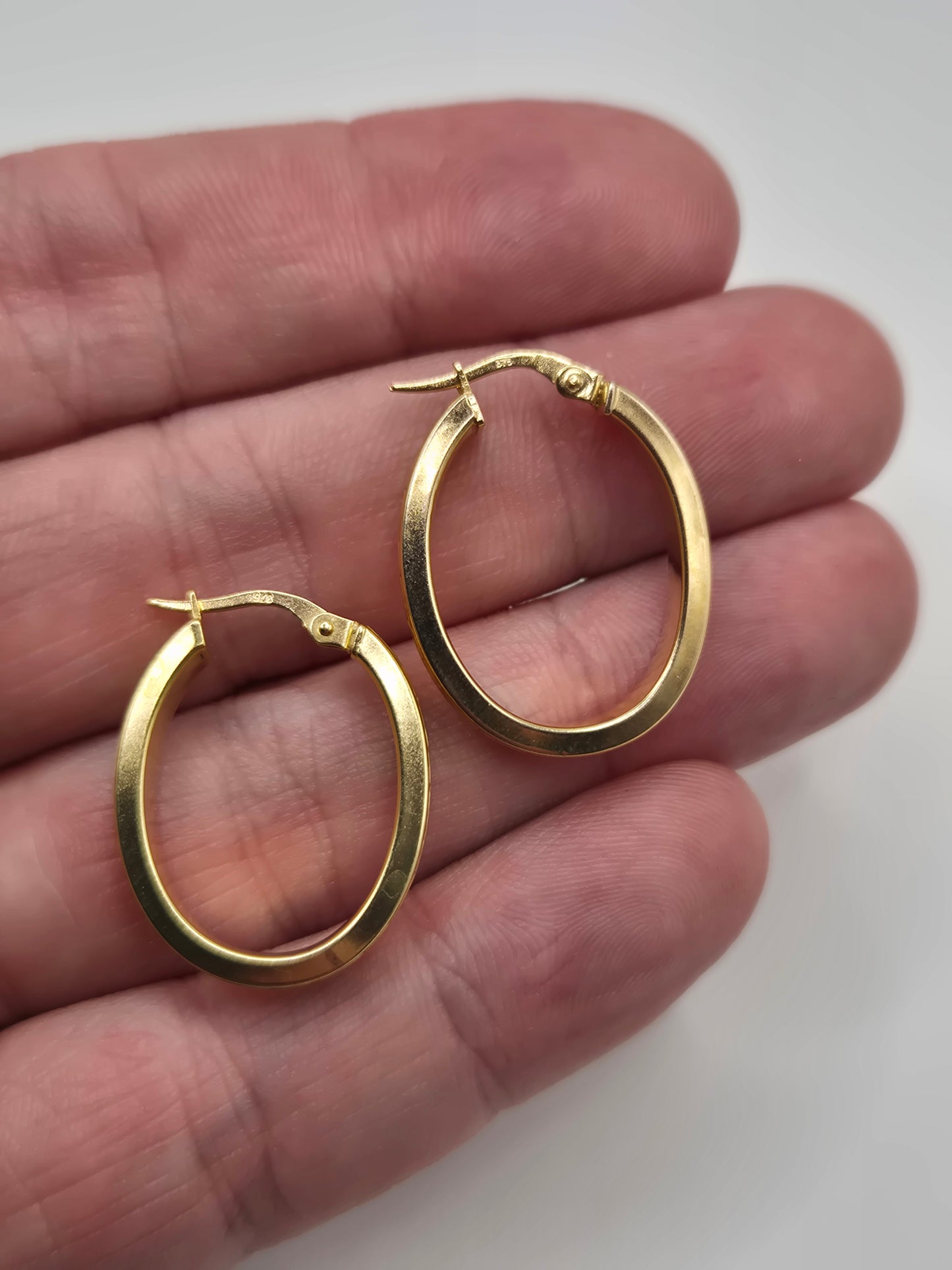 9ct gold creole earrings