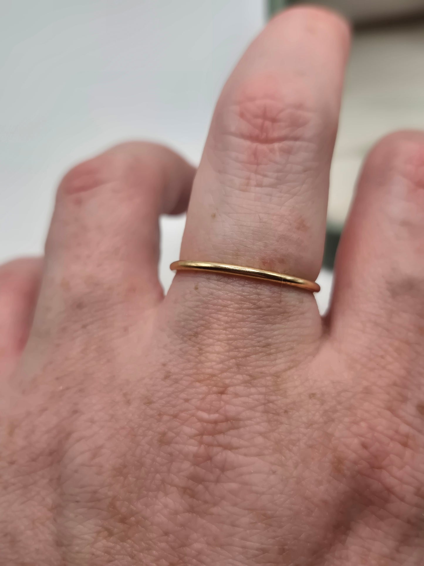9ct gold stacking band ring