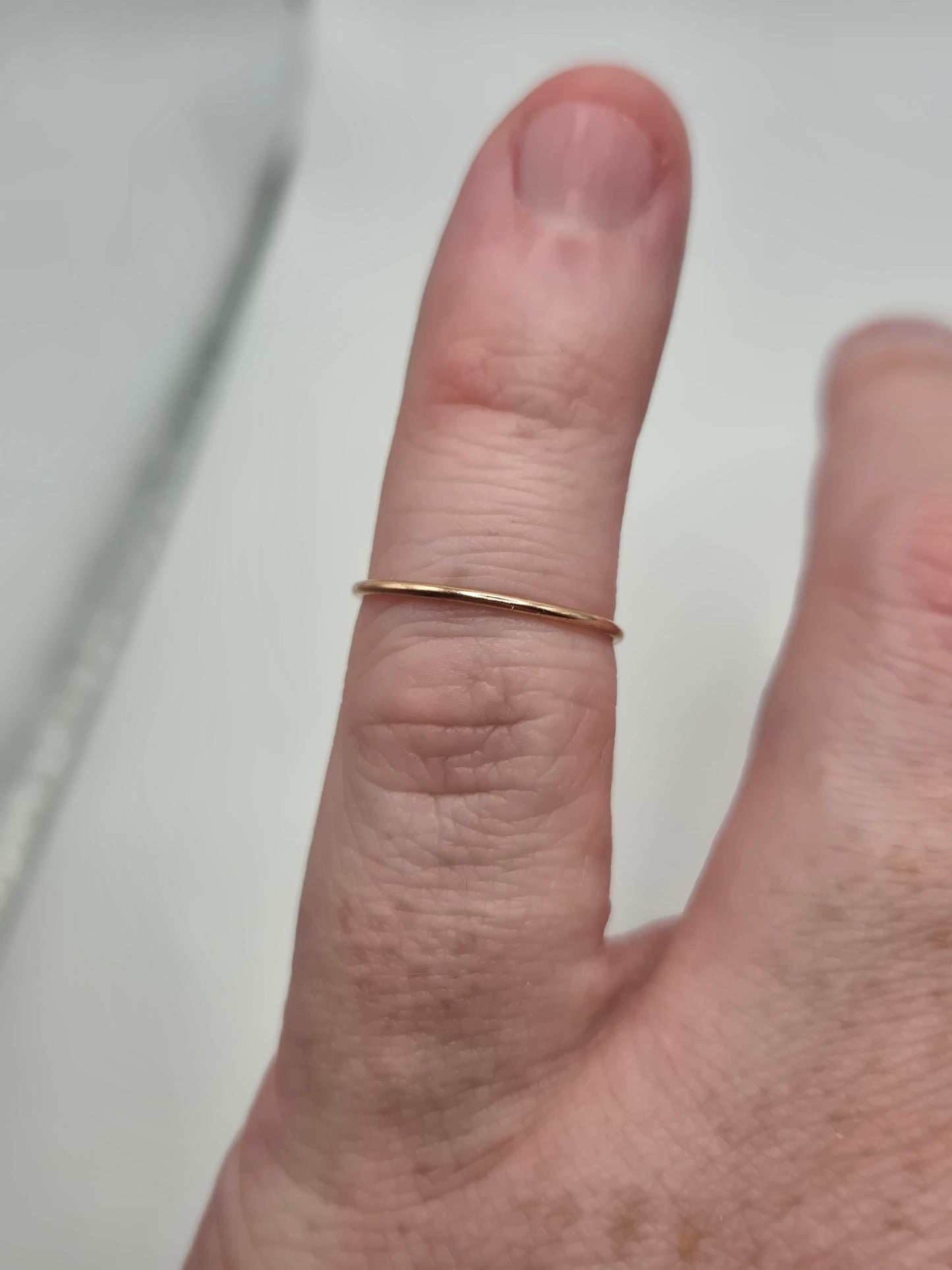 9ct rose gold stacking band ring