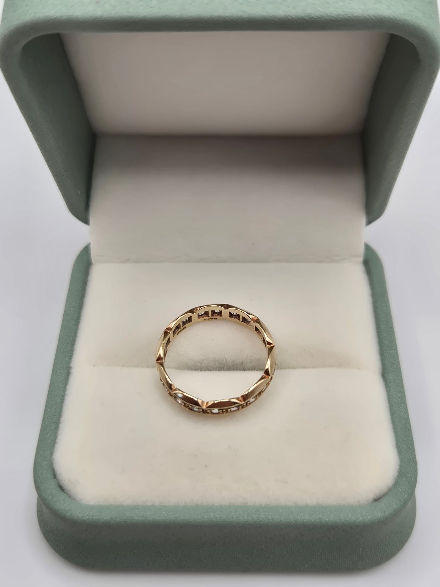9ct gold topaz eternity ring