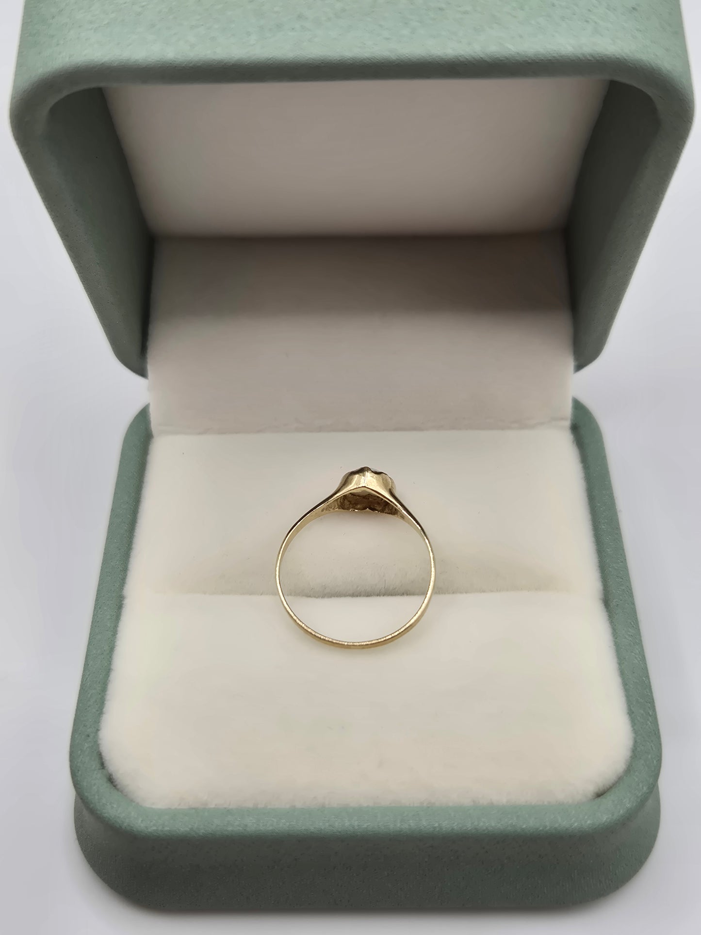 9ct gold opal heart ring