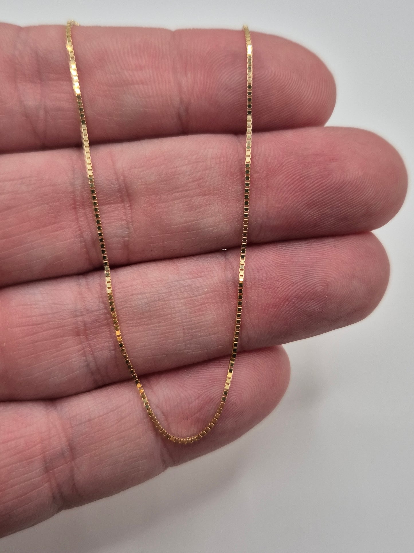 9ct gold box link chain