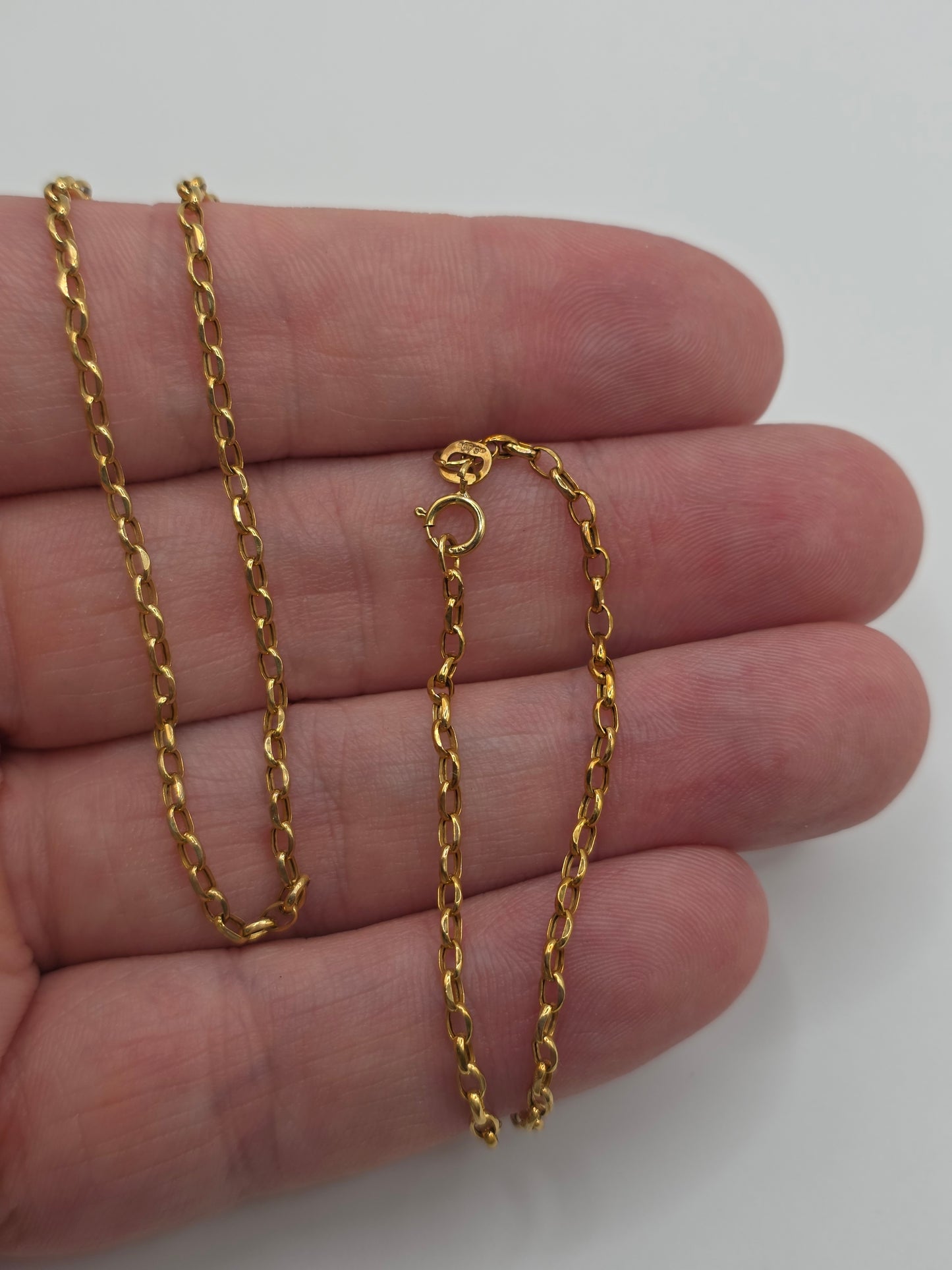 9ct gold belcher chain (101)