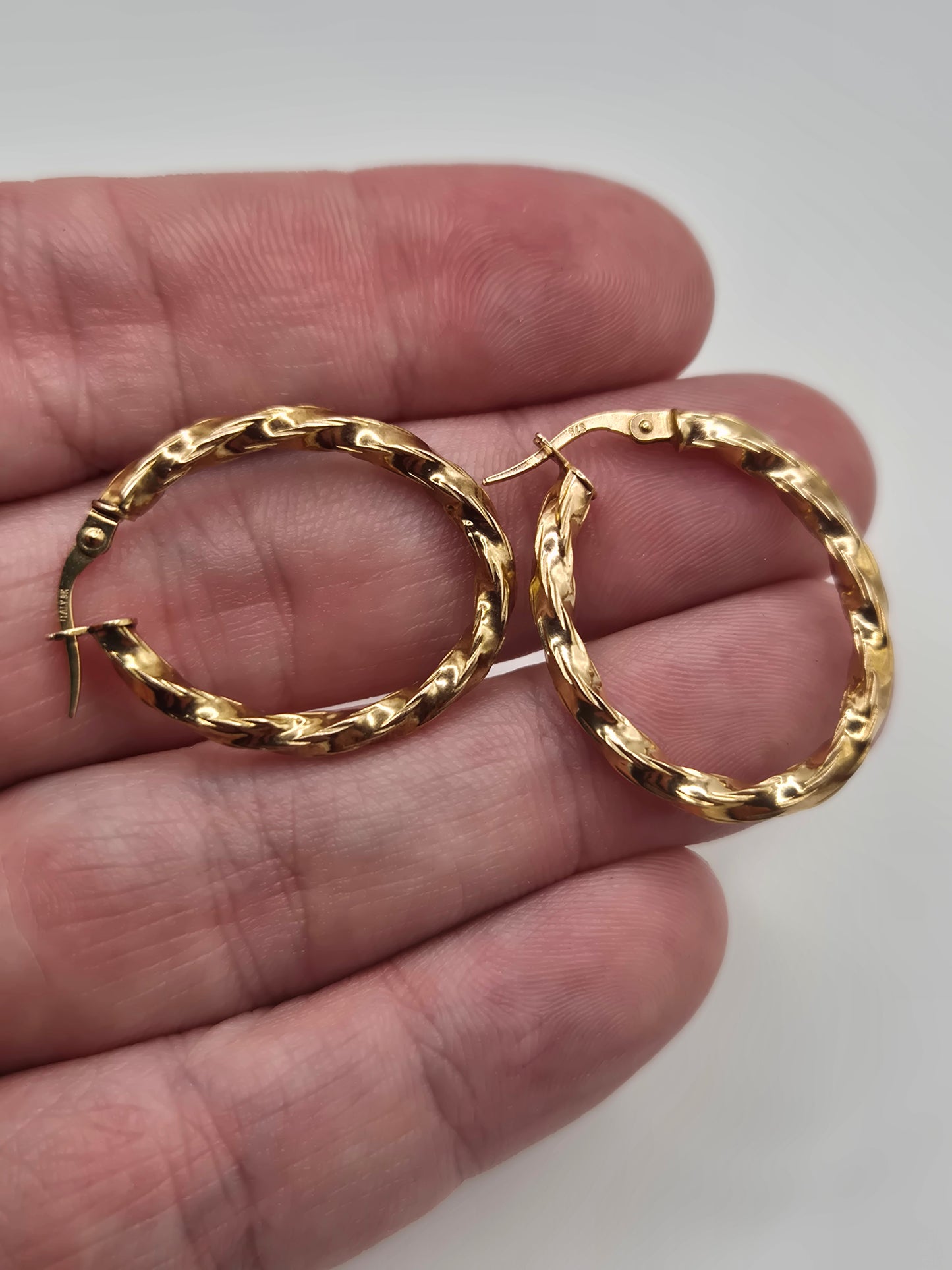 9ct gold creole earrings