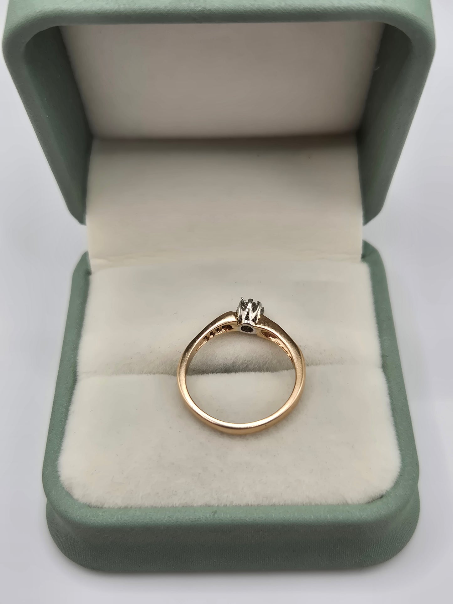 9ct rose gold 20 point diamond ring