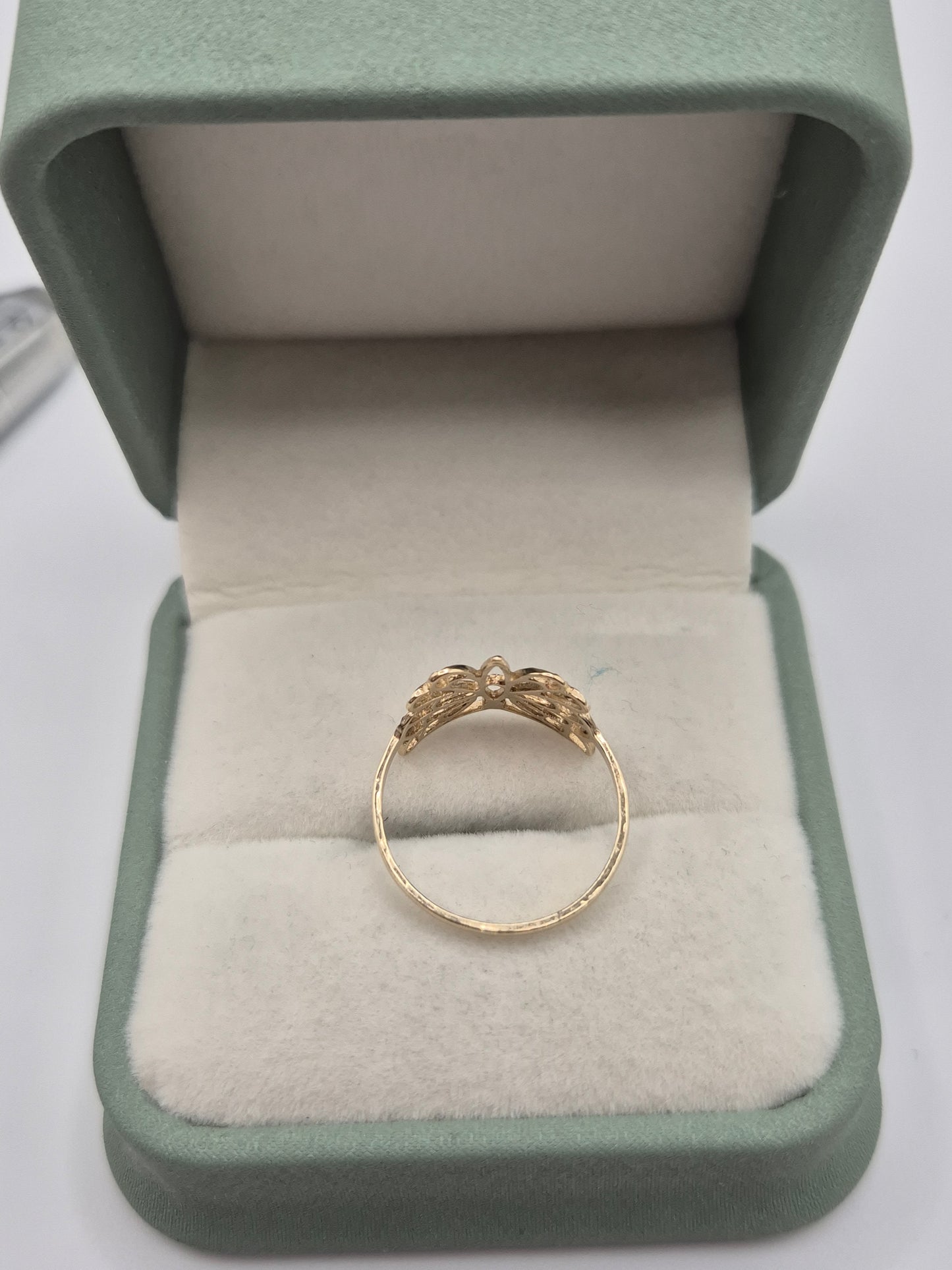9ct gold butterfly ring