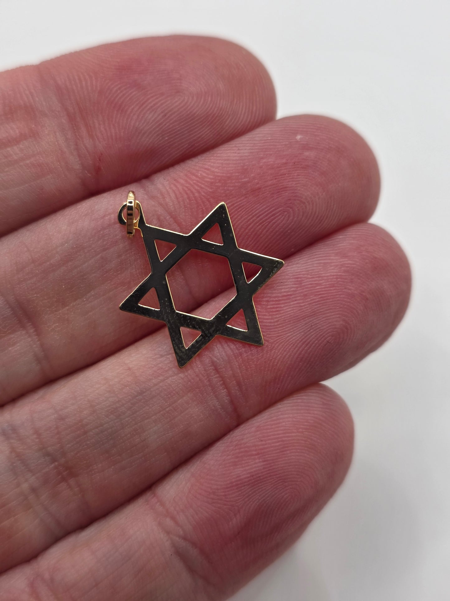 9ct gold star of david pendant