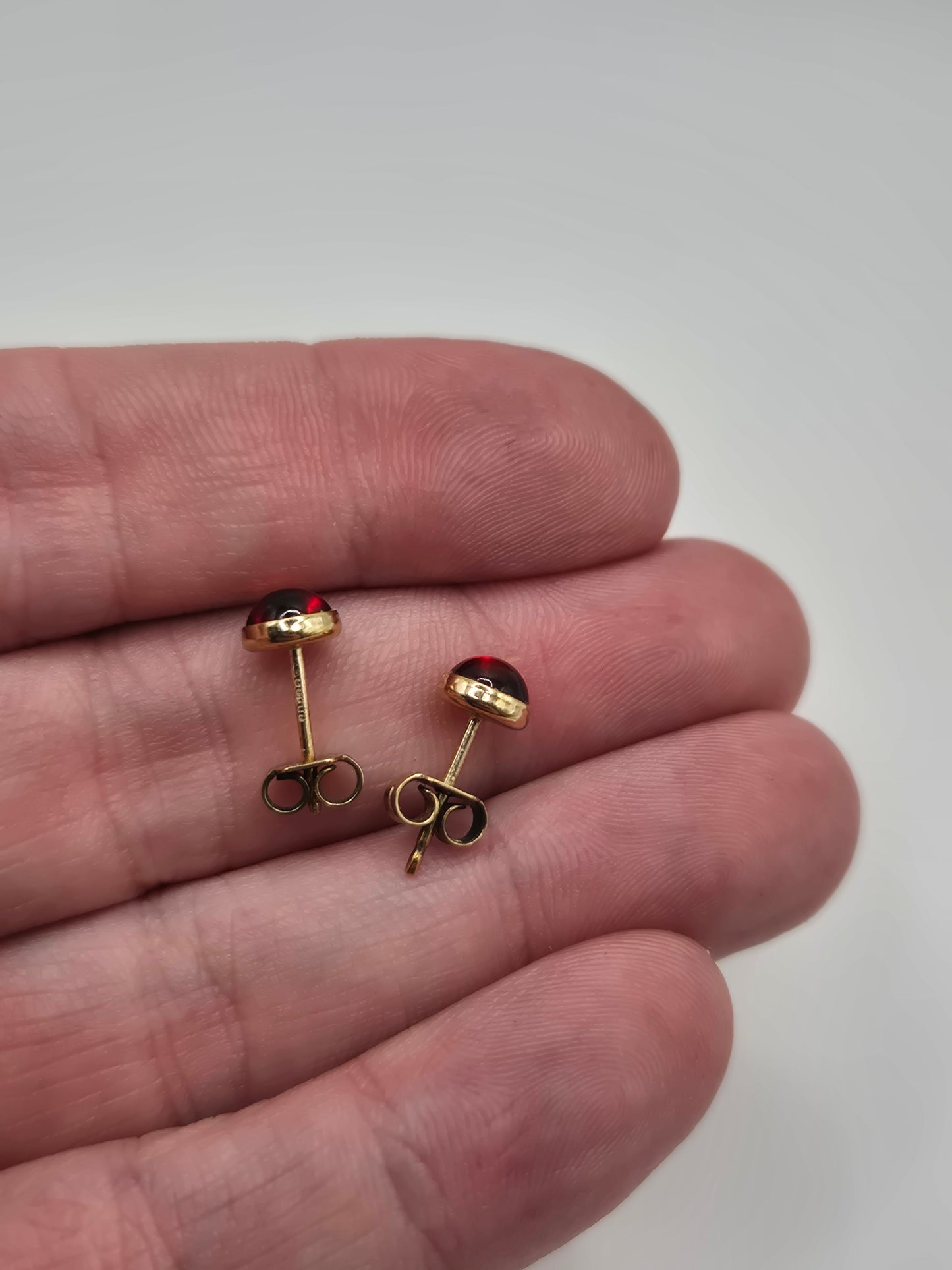 9ct gold amber earrings