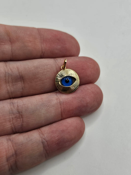 9ct gold evil eye charm