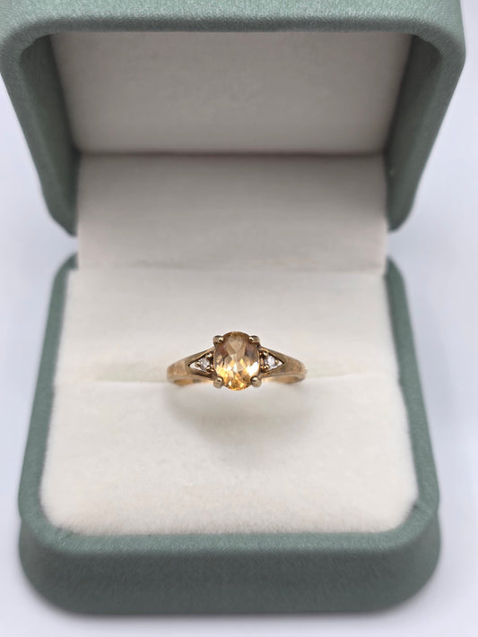 9ct gold citrine ring