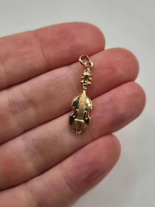 9ct gold violin charm