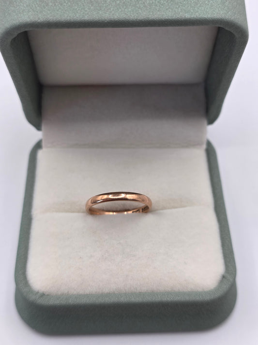 Vintage 9ct rose gold band ring