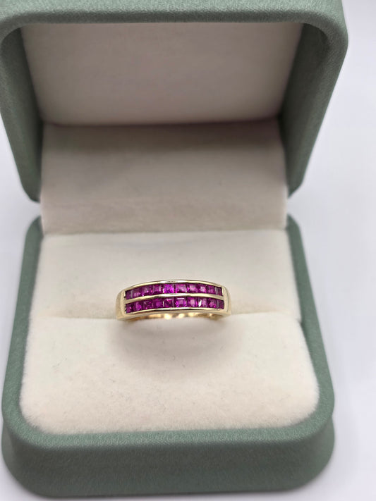 9ct gold ruby ring