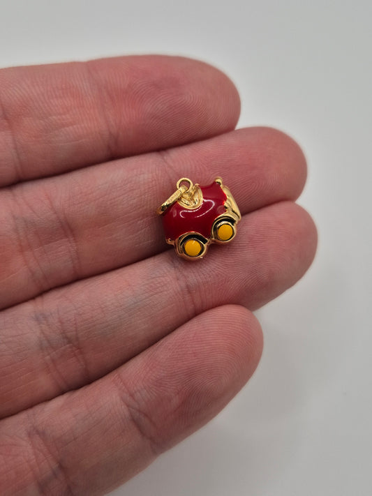 9ct gold enamelled car charm